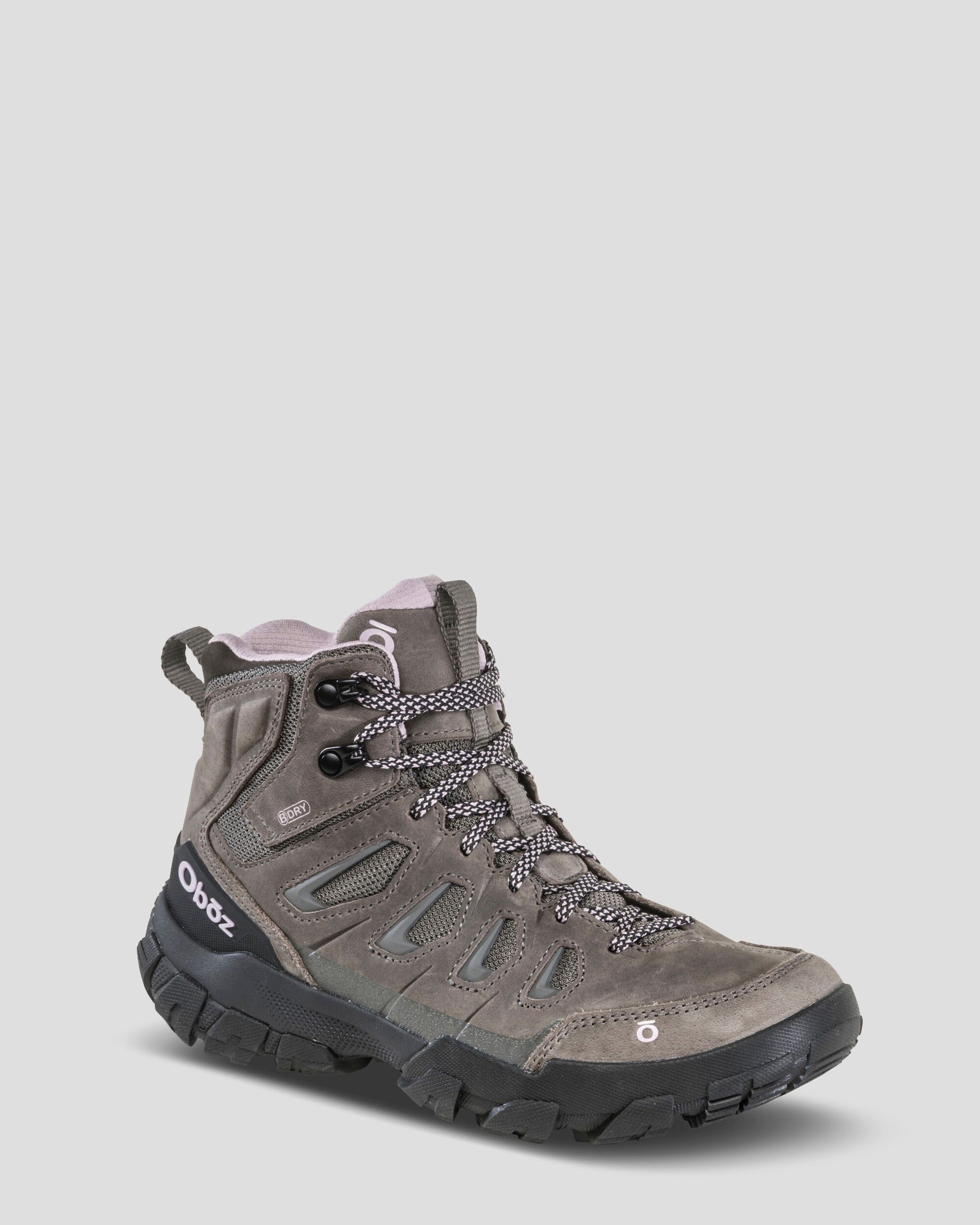 Women's Oboz Sawtooth X Mid Waterproof Hiking Boots - Charcoal | Lightweight & Durable for Outdoor Adventures, Trail Hiking & Backpacking