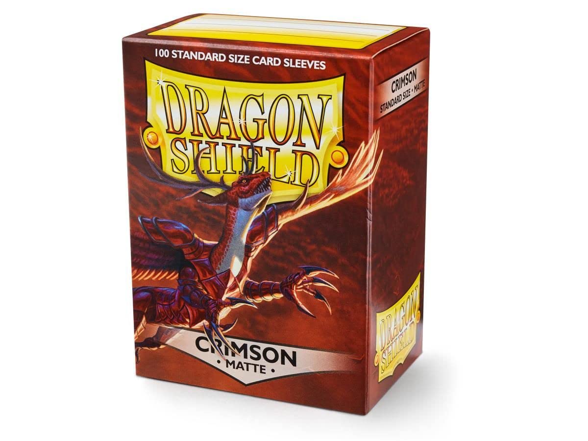 Dragon Shield Matte Crimson 100 Card Sleeves - Premium Protective Trading Card Sleeves for MTG, Yu-Gi-Oh, Pokemon - Perfect for Collectors, Tournaments & Game Nights
