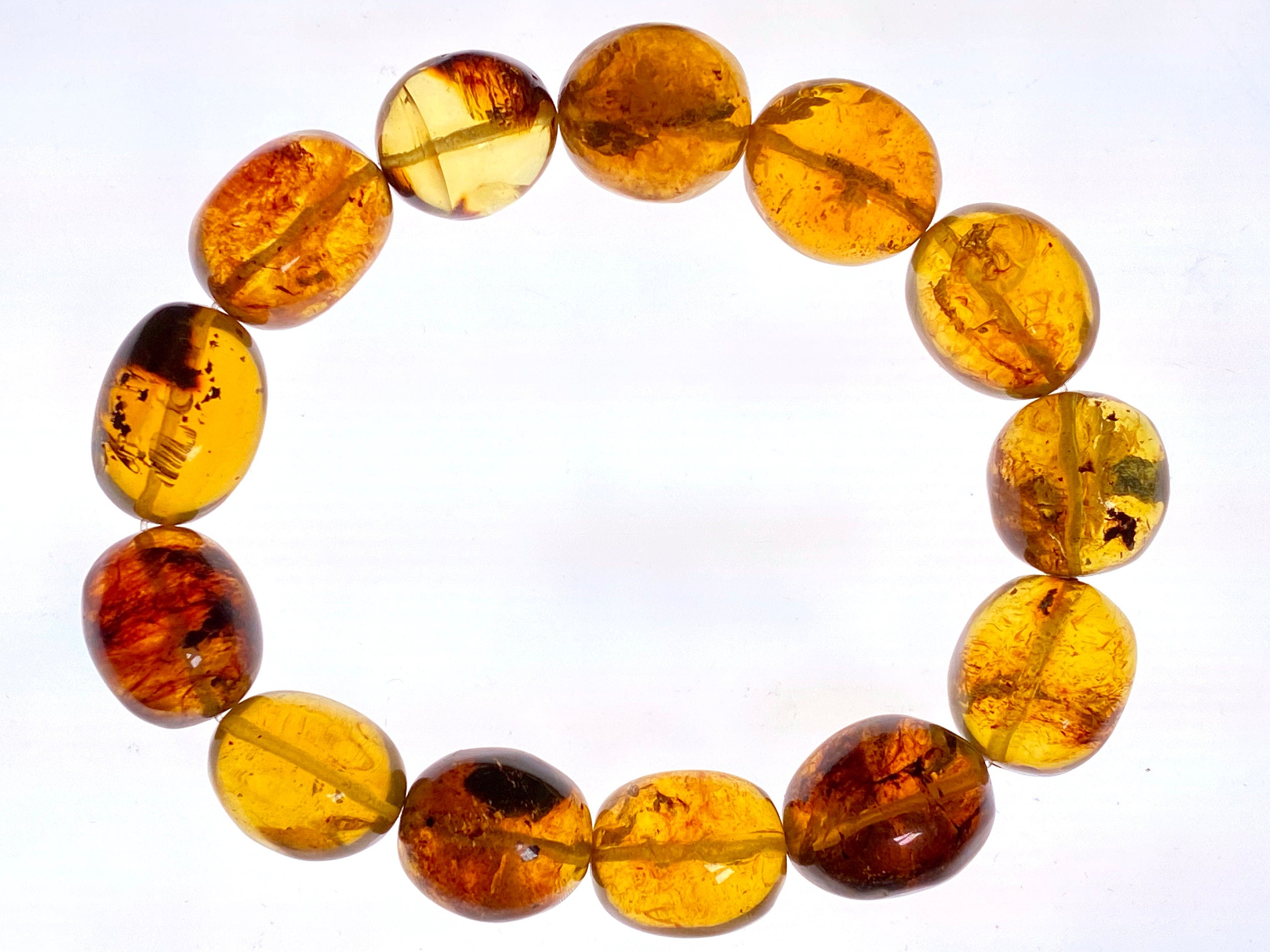 Handmade Mexican Amber Crystal Beaded Bracelet - Natural Healing Stones for Women, Unisex Jewelry Gift | Perfect for Meditation, Yoga & Spiritual Wellness
