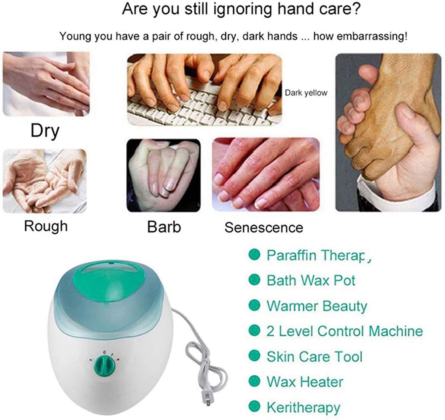 Premium Multifunctional Wax Warmer Machine with Aluminum Inner Tank - Ideal for Body Care, Hair Removal & Spa Treatments - JUNC Purple Wax Heater for Home & Professional Use