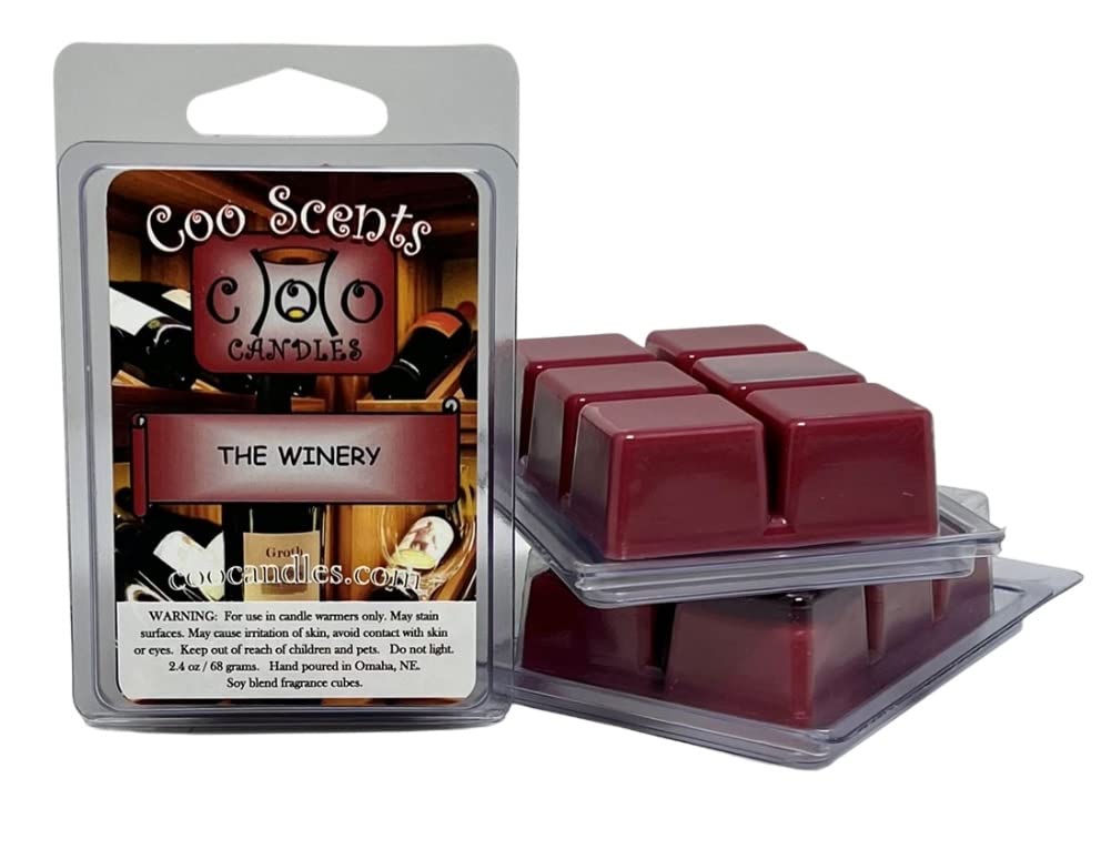 3 Pack Soy Blend Wickless Candles - Highly Scented Wax Melts for Home Fragrance | Relaxing Aromatherapy for Bedroom, Bath & Living Room | The Winery Collection