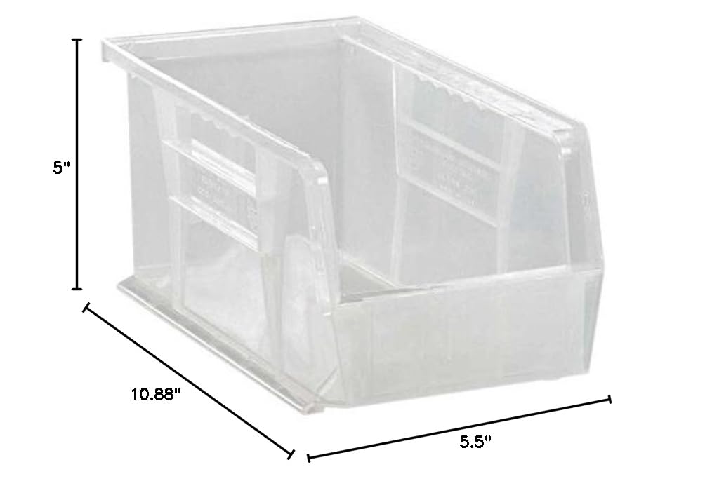 QUANTUM STORAGE SYSTEMS Ultra QUS230CLCS Clear Plastic Storage Bins - 11
