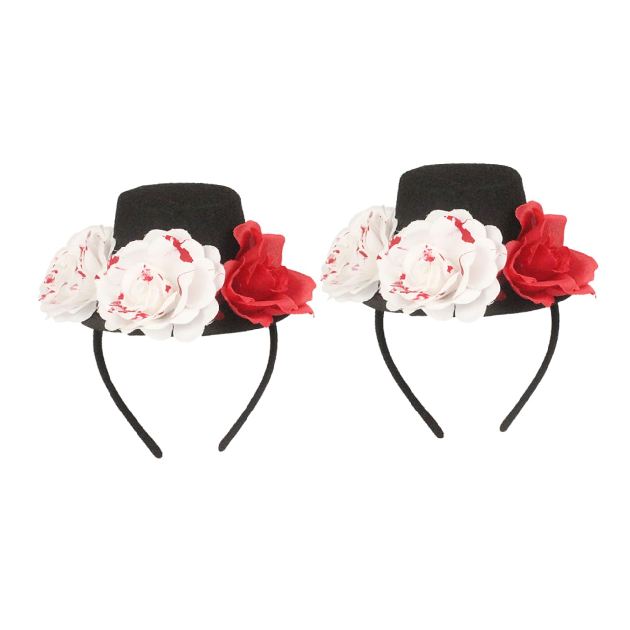 Beavorty Floral Hair Clips for Women - 2 Pack Wedding Party Headbands, Boho Festival Hair Accessories for Girls & Teens - Perfect for Bridal, Prom, and Summer Events