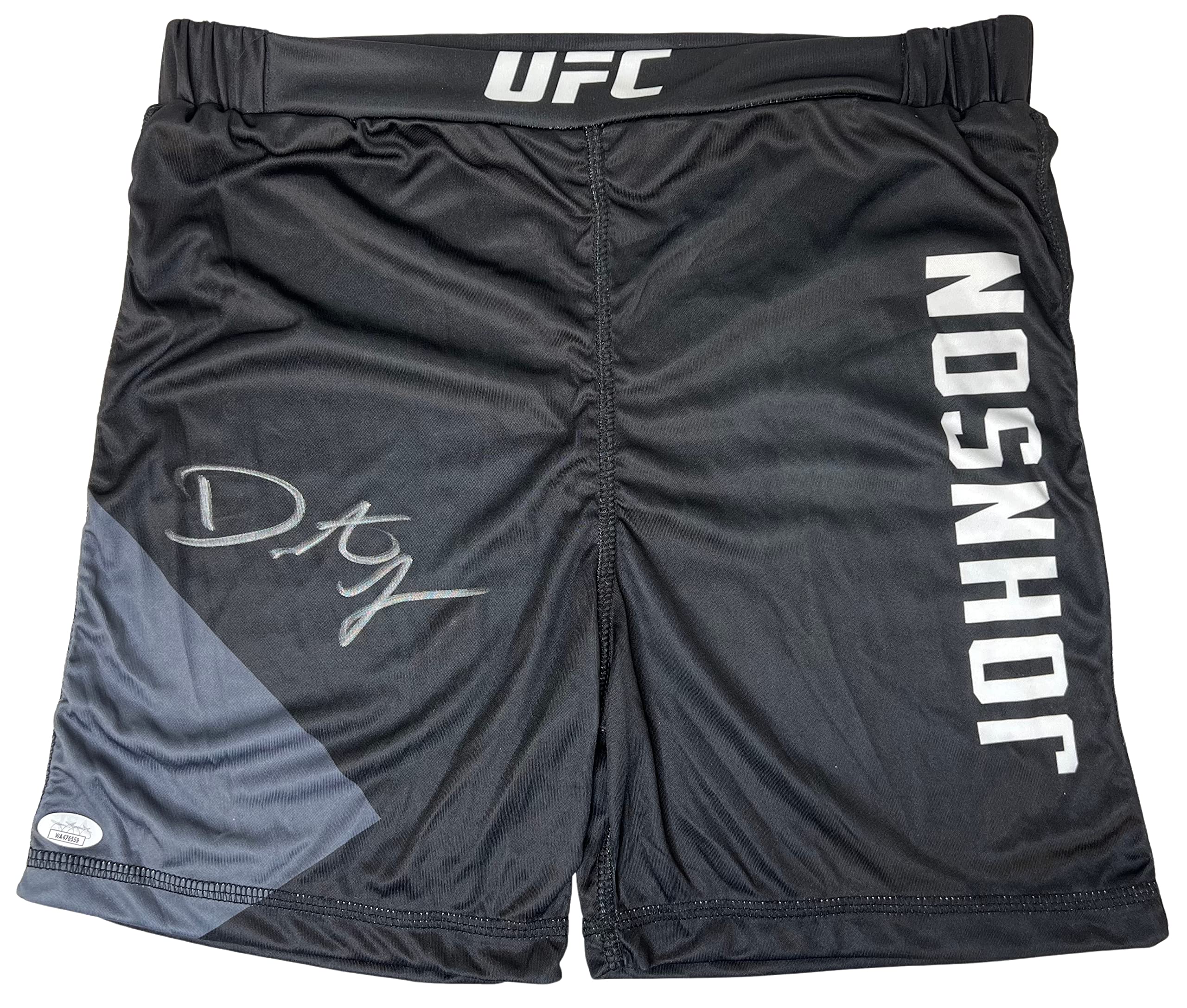Authentic Demetrious Johnson Autographed UFC Shorts with JSA COA - Signed by Mighty Mouse - Perfect for MMA Collectors & UFC Fans