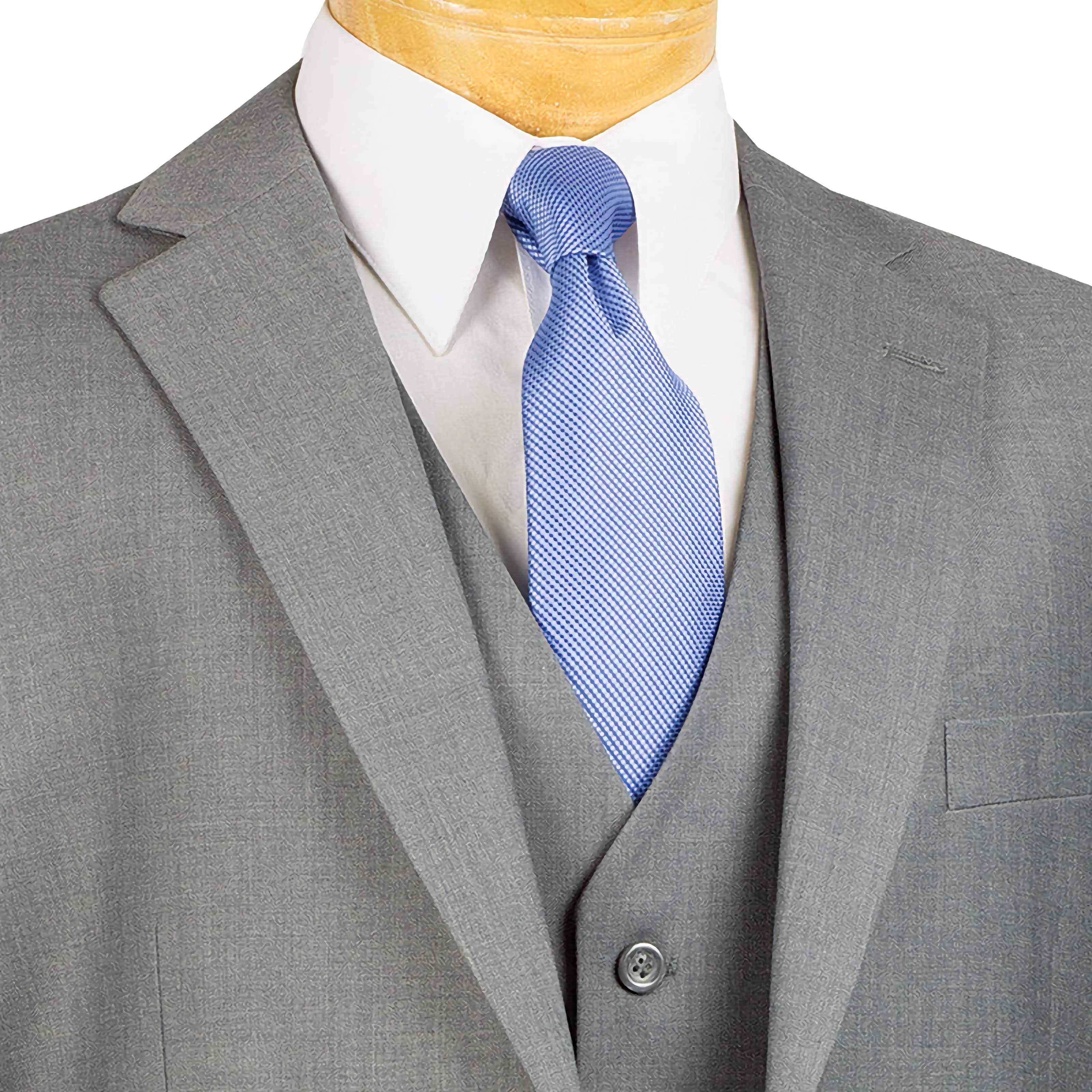 Premium 3-Piece Regular Fit Suit for Men - 2 Button Medium Gray Business Formal Attire for Office, Weddings & Special Events