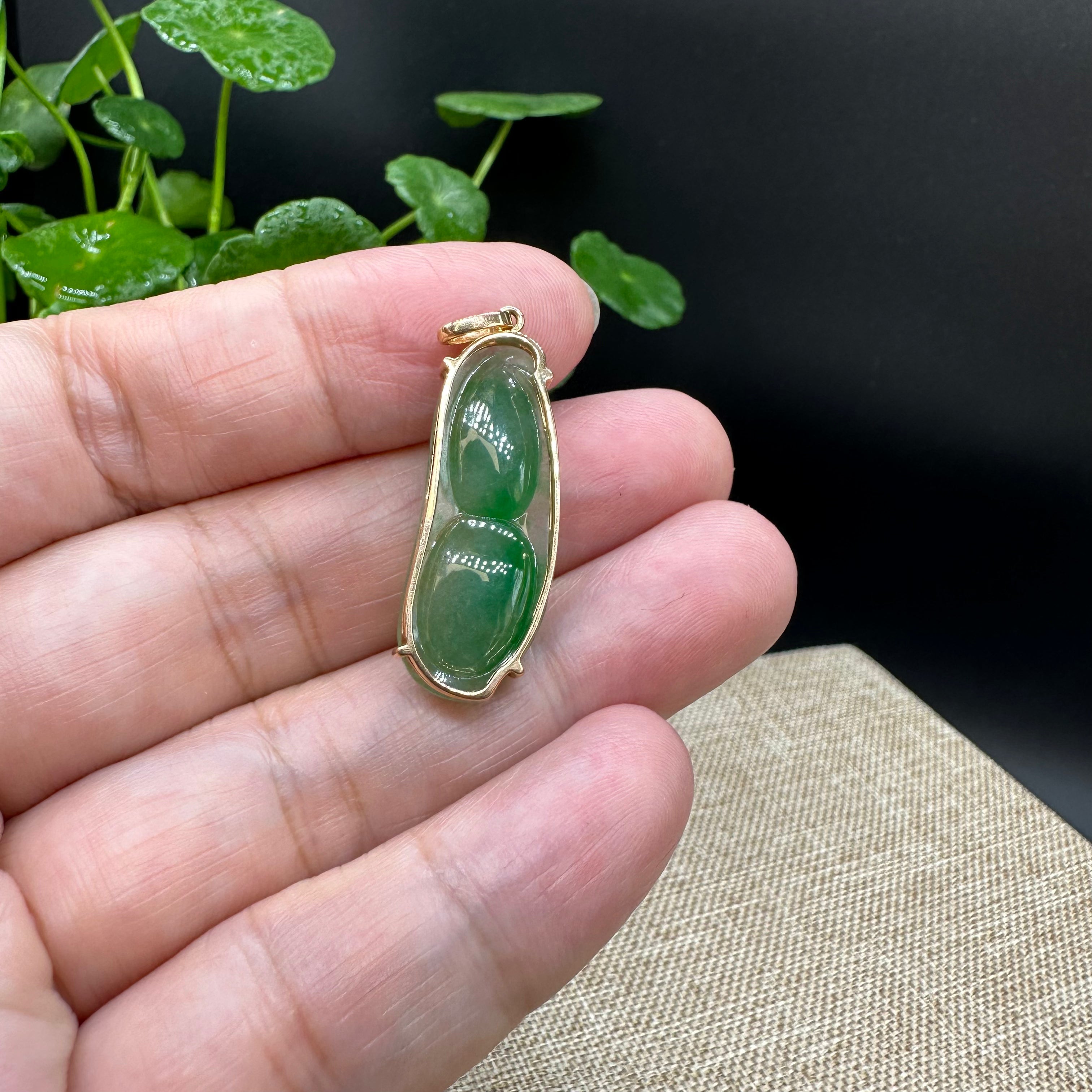 Premium Genuine Burmese Ice Green Jadeite Pendant Necklace - 18K Yellow Gold Bail - Elegant Jewelry Gift for Women, Perfect for Weddings, Parties & Special Occasions