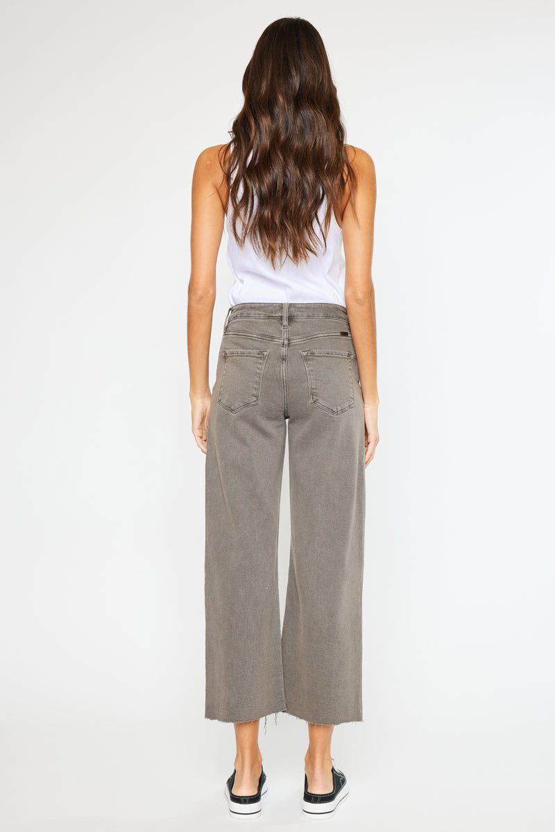 Dianella High Rise Crop Wide Leg Jeans for Women - Trendy Distressed Denim Pants for Casual Outfits & Streetwear Fashion