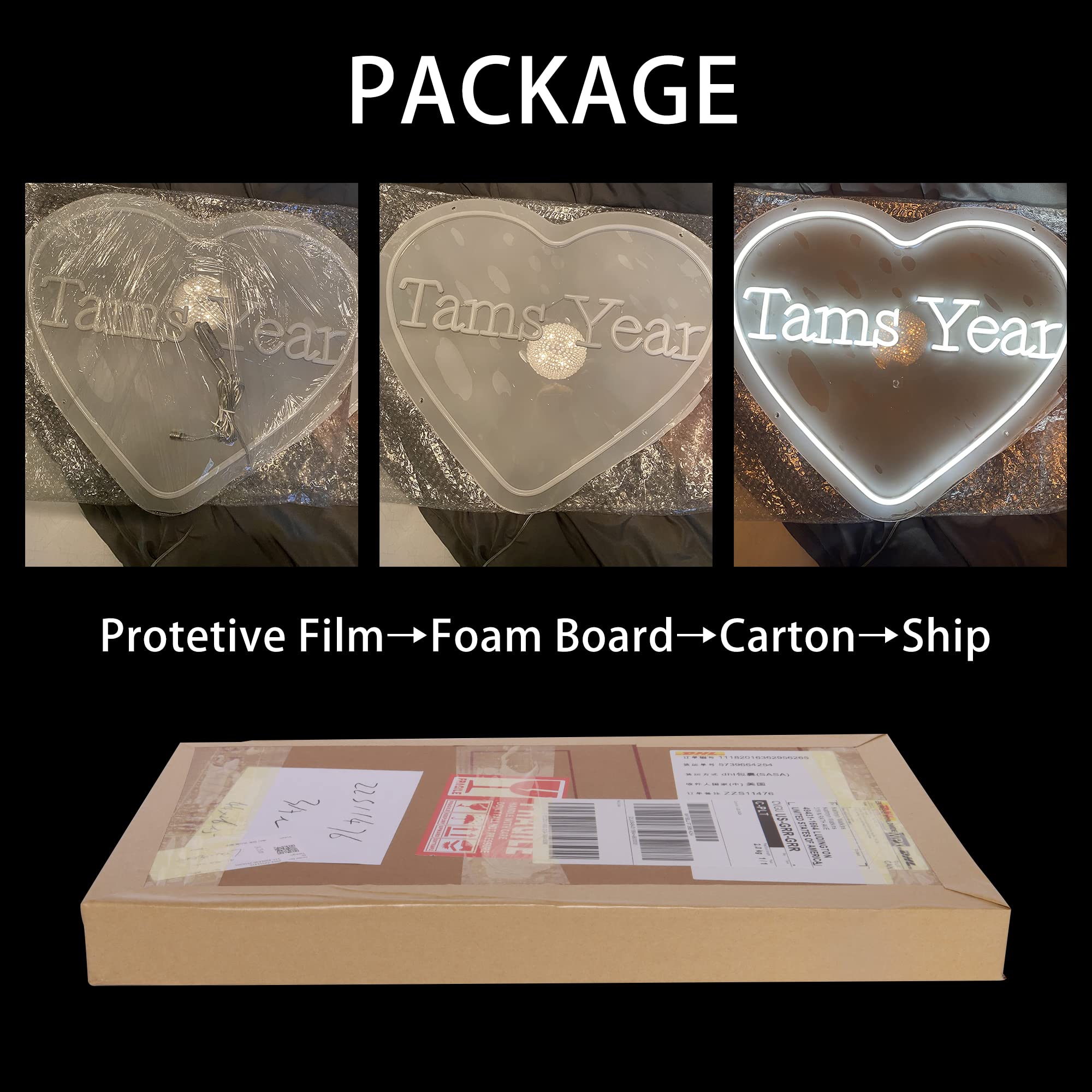 Custom LED Neon Signs - Personalized Wedding & Last Name Wall Decor - 2 Line Text up to 36