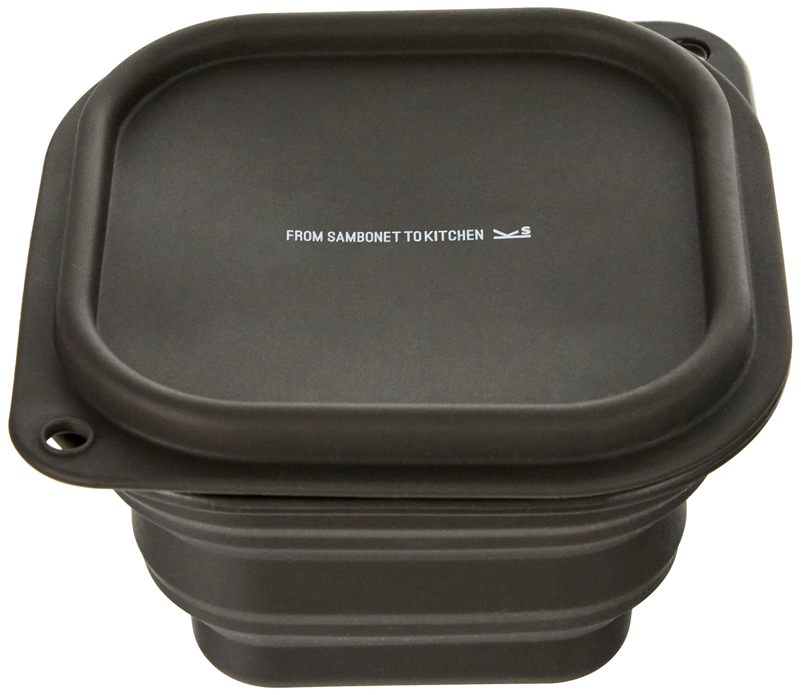 Sambonet Collapsible Silicone Kitchen Storage Container - Grey | Space-Saving Foldable Food Container for Pantry, Fridge & Travel | BPA-Free & Dishwasher Safe