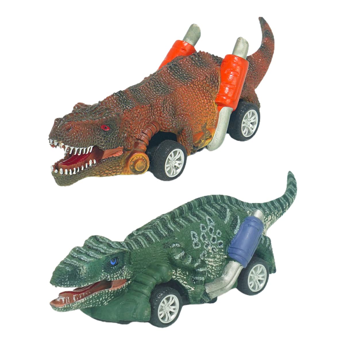 Dinosaur Pull Back Toy Cars - 6 Pack Mini Dinosaur Vehicles for Kids, Friction Powered Dino Toys for Boys & Girls - Perfect for Birthday Gifts, Party Favors and Pretend Play