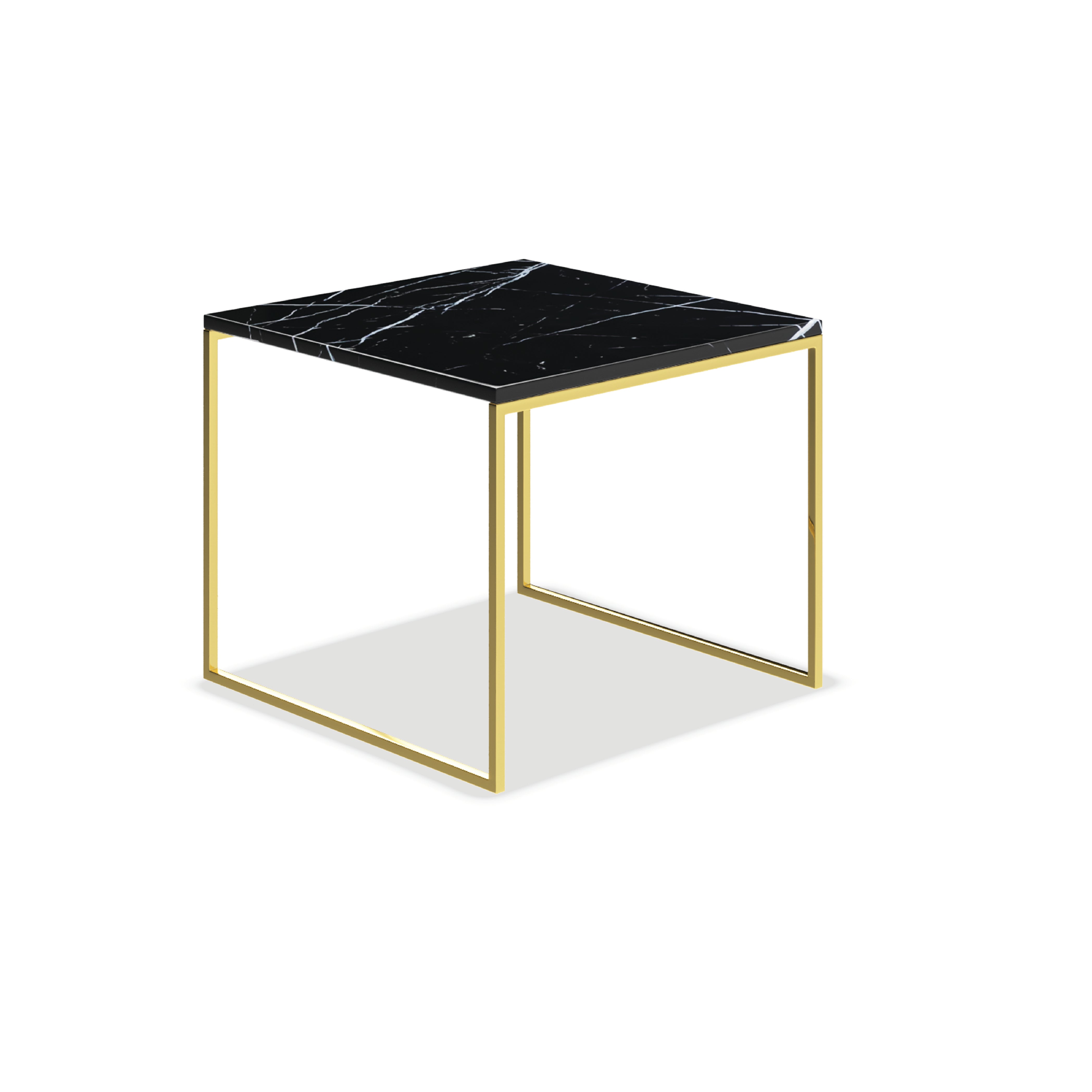Camille Marble Side Table - Elegant Round End Table with Natural Stone Top | Perfect for Living Room, Bedroom, or Office Decor