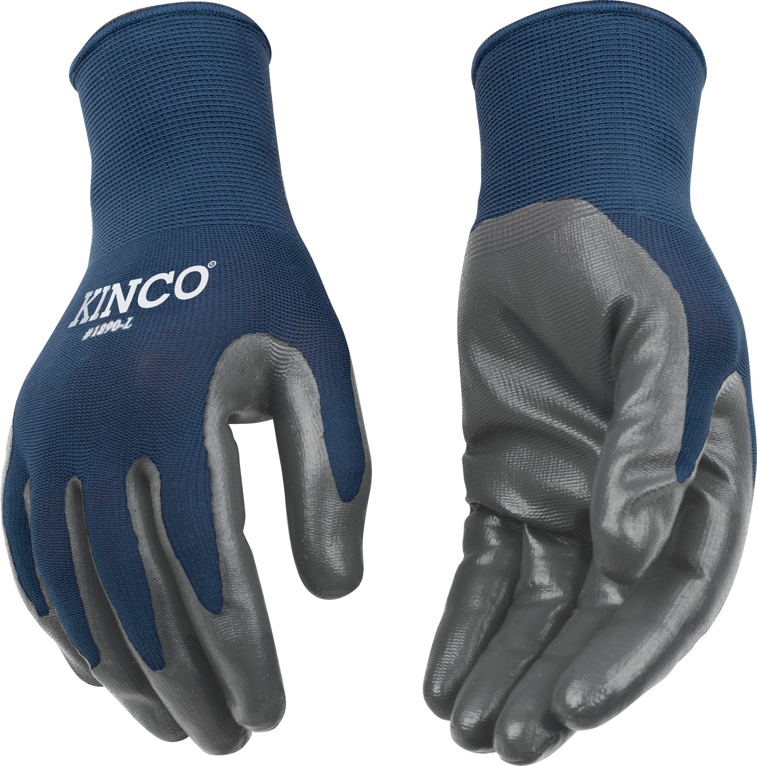 Grip Gloves Blue/Gray - Non-Slip Work Gloves for Construction, Gardening & DIY Projects - Durable & Comfortable Hand Protection