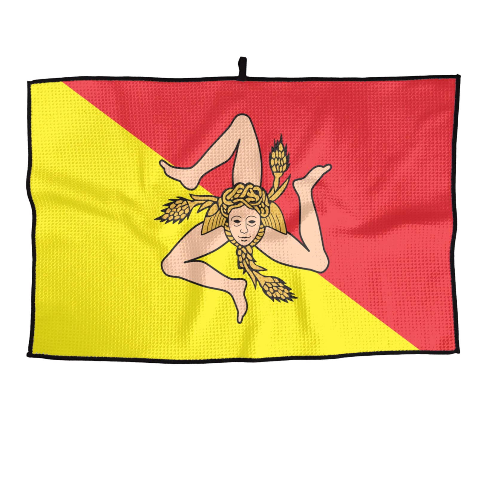 Sicilian Flag Golf Towel - Quick Dry Sports Towel for Golf Clubs, Gym & Workout - Perfect for Golfers, Athletes & Fitness Enthusiasts