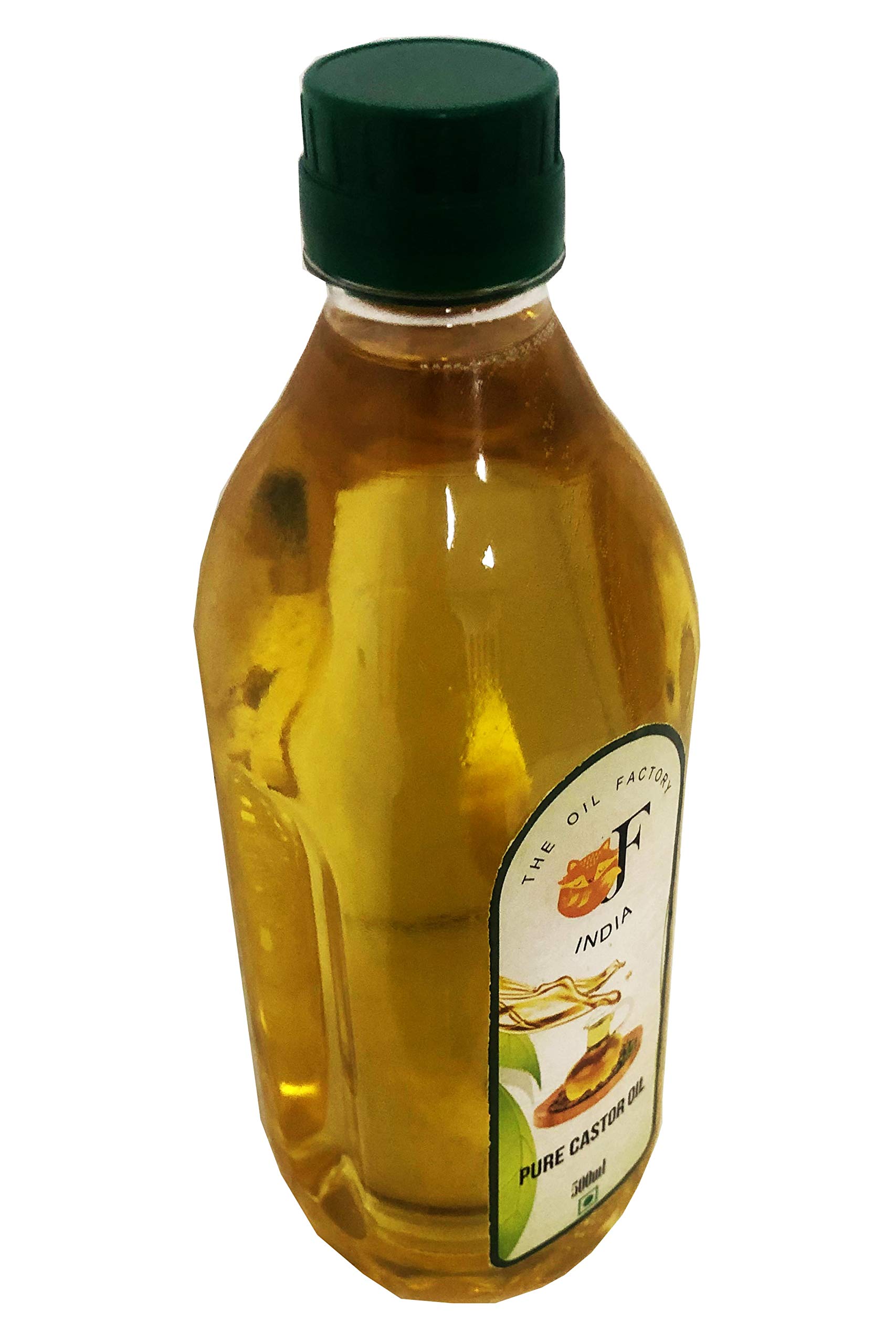 100% Pure Cold Pressed Castor Oil by The Oil Factory - 500ml (Pack of 1) for Hair Growth, Eyelash & Eyebrow Care, Skin Moisturizing & Massage Therapy