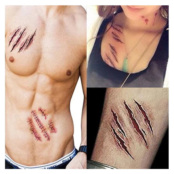 Halloween Temporary Tattoo Stickers - Waterproof Fake Tattoos for Kids & Adults - Perfect for Halloween Costumes, Parties, and Festive Decorations