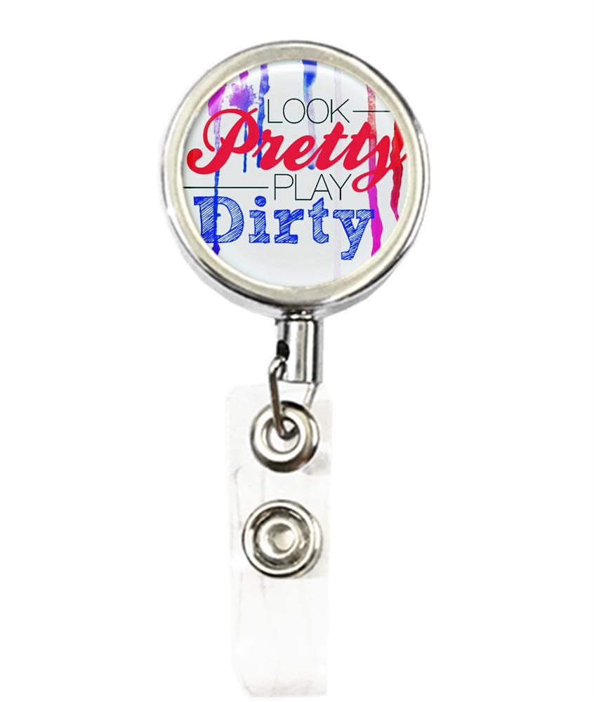 RhyNSky Retractable Metal Badge Reel with Belt Clip - Stylish ID Card Holder for Nurses, Teachers & Professionals | Office, Hospital & School Essentials