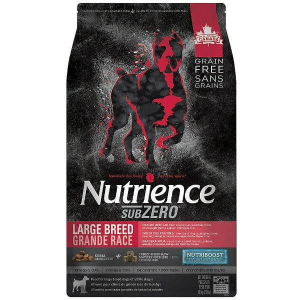 Nutrience SubZero Prairie Red Large Breed Dry Dog Food - 10kg (22 lbs) High Protein Grain-Free Formula for Active Dogs - Ideal for Outdoor Adventures & Active Lifestyles