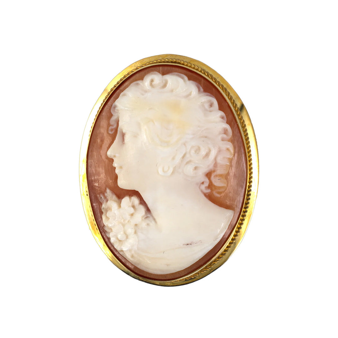 Vintage Shell Cameo Pendant Pin - Elegant Antique Jewelry for Women | Perfect for Weddings, Parties & Special Occasions