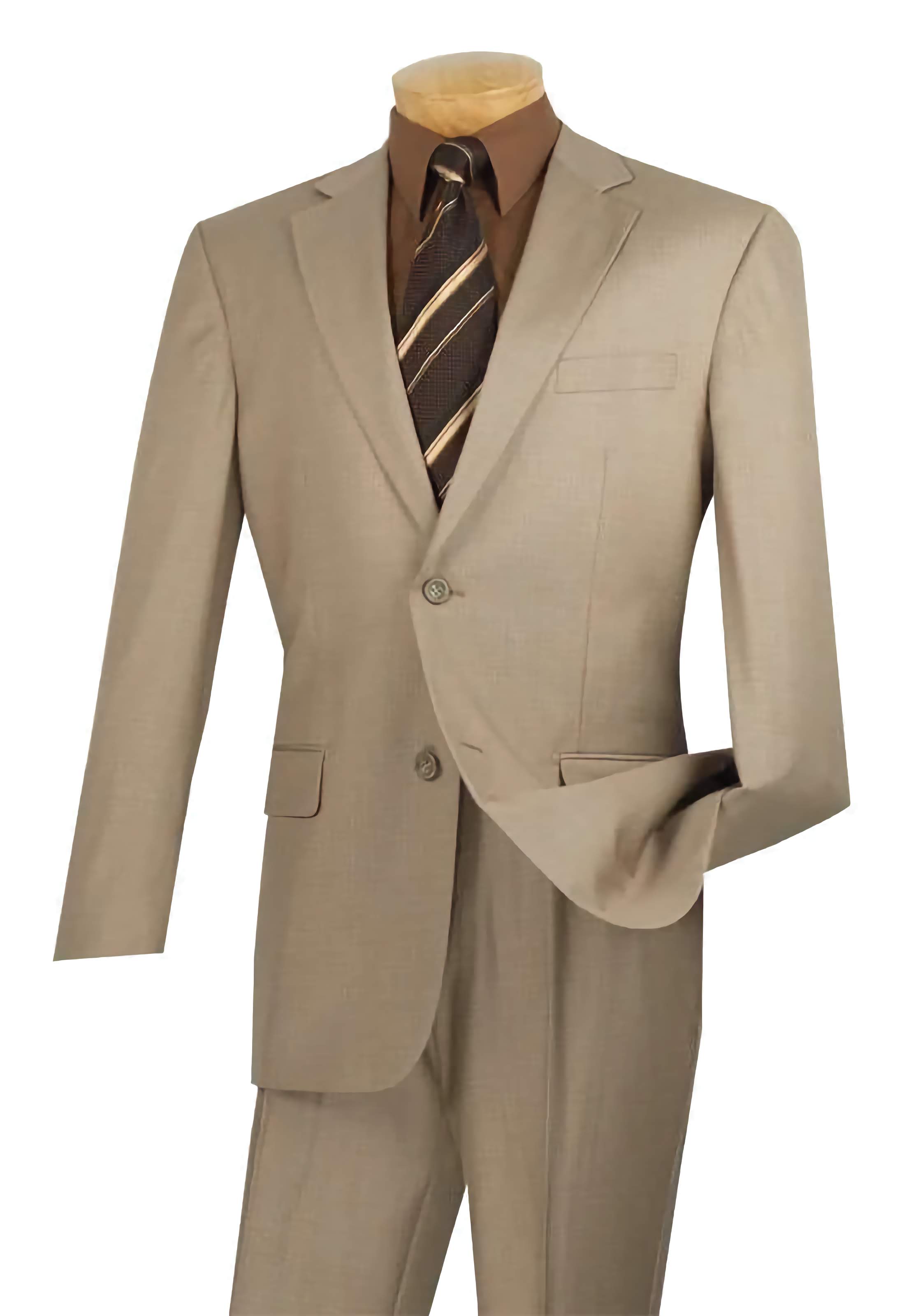 Premium 2-Piece Beige Textured Weave Suit with 2 Buttons | Formal Business Attire for Men | Perfect for Weddings, Office & Special Occasions