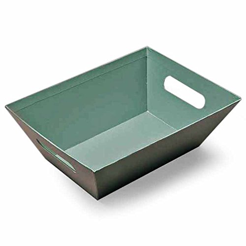50-Pack Silver Heavy Corrugated Cardboard Basket Trays - 15-3/8
