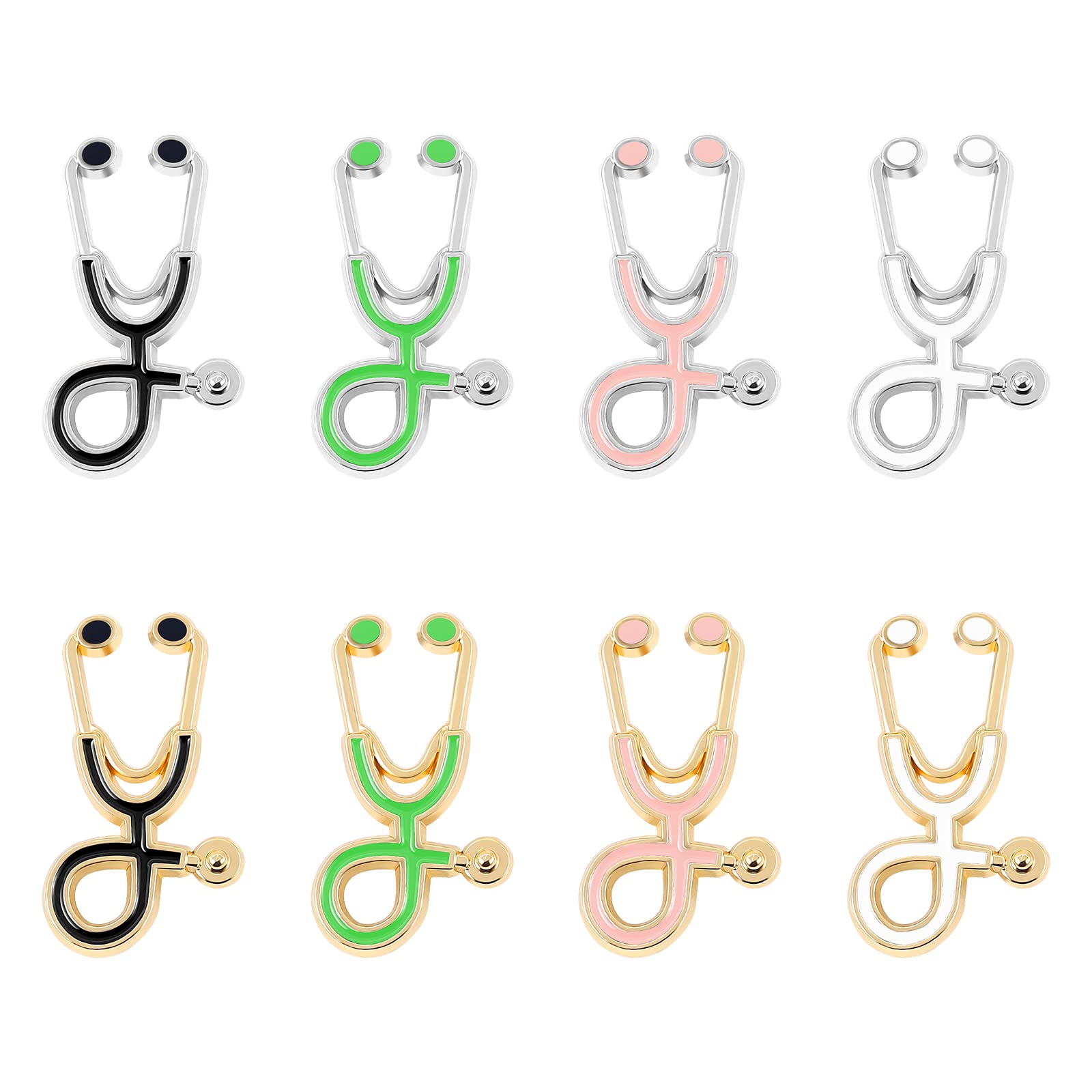 OPPRYN Stethoscope Brooch Pins - Enamel Lapel Pin for Nurses & Doctors - Cute Schoolbag Badges for Medical Students - Perfect Gift for Healthcare Professionals - Ideal for Scrubs, Backpacks & White Coats