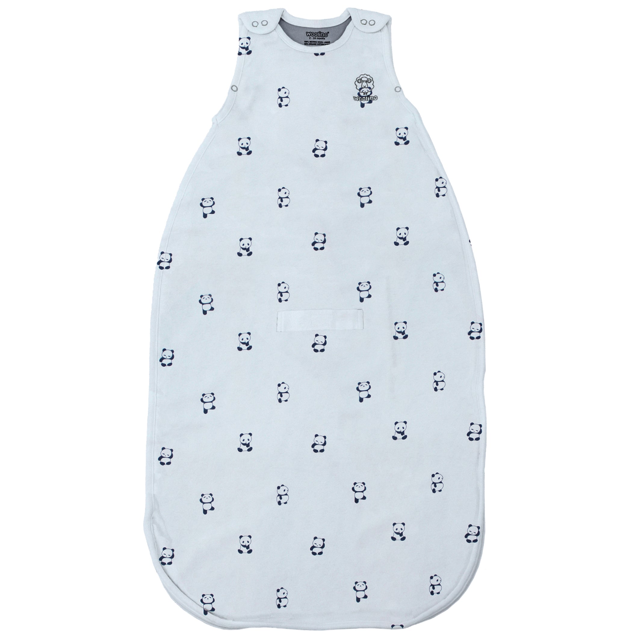 4 Season Baby Sleep Sack - Merino Wool & Organic Cotton for Infants 2 Months to 2 Years - Soft & Breathable Panda Design - Perfect for Nursery, Daycare & Travel