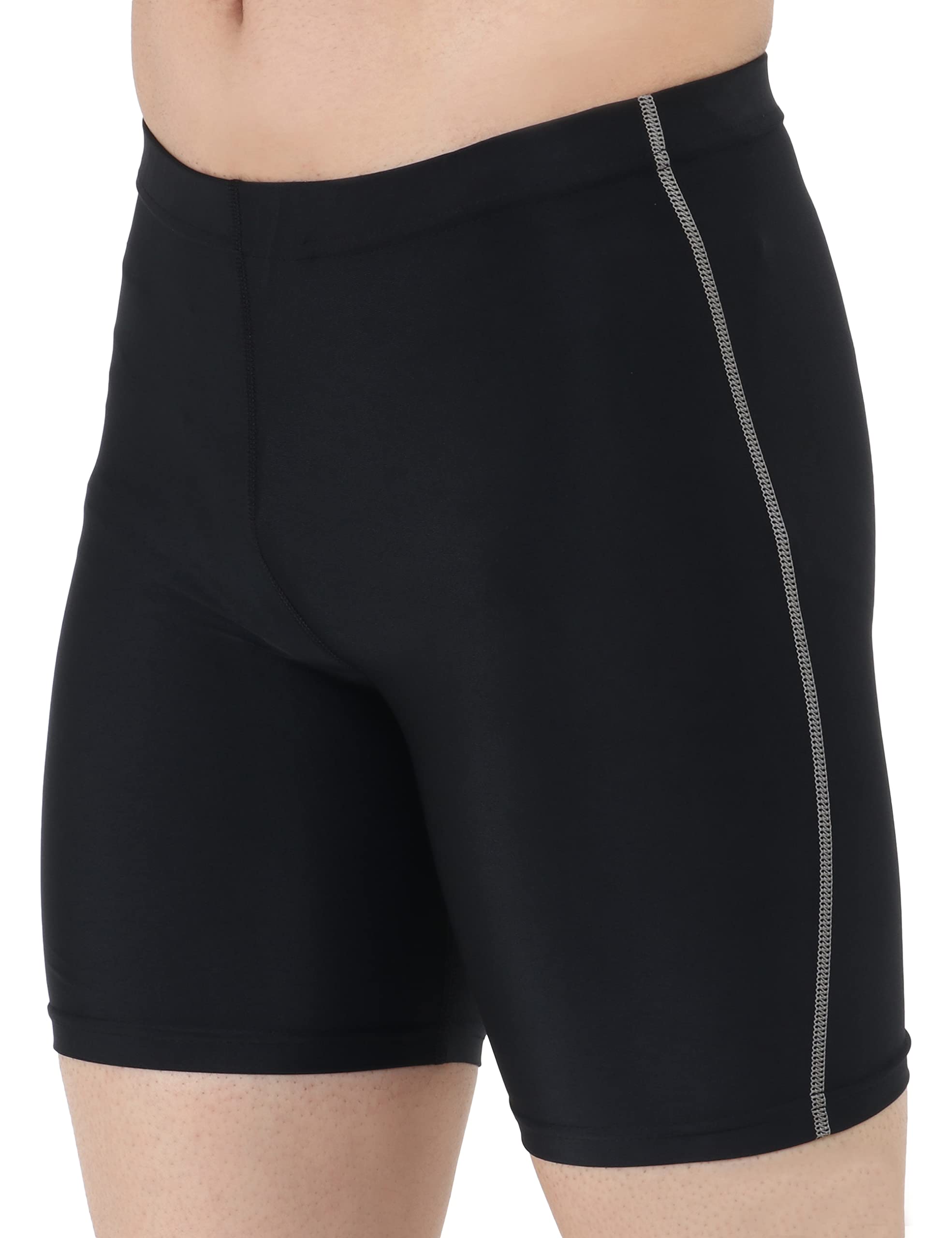WORK FOR IT Men's Performance Compression Shorts - Breathable Moisture-Wicking Athletic Shorts for Running, Gym & Workout - Ideal for Sports & Training