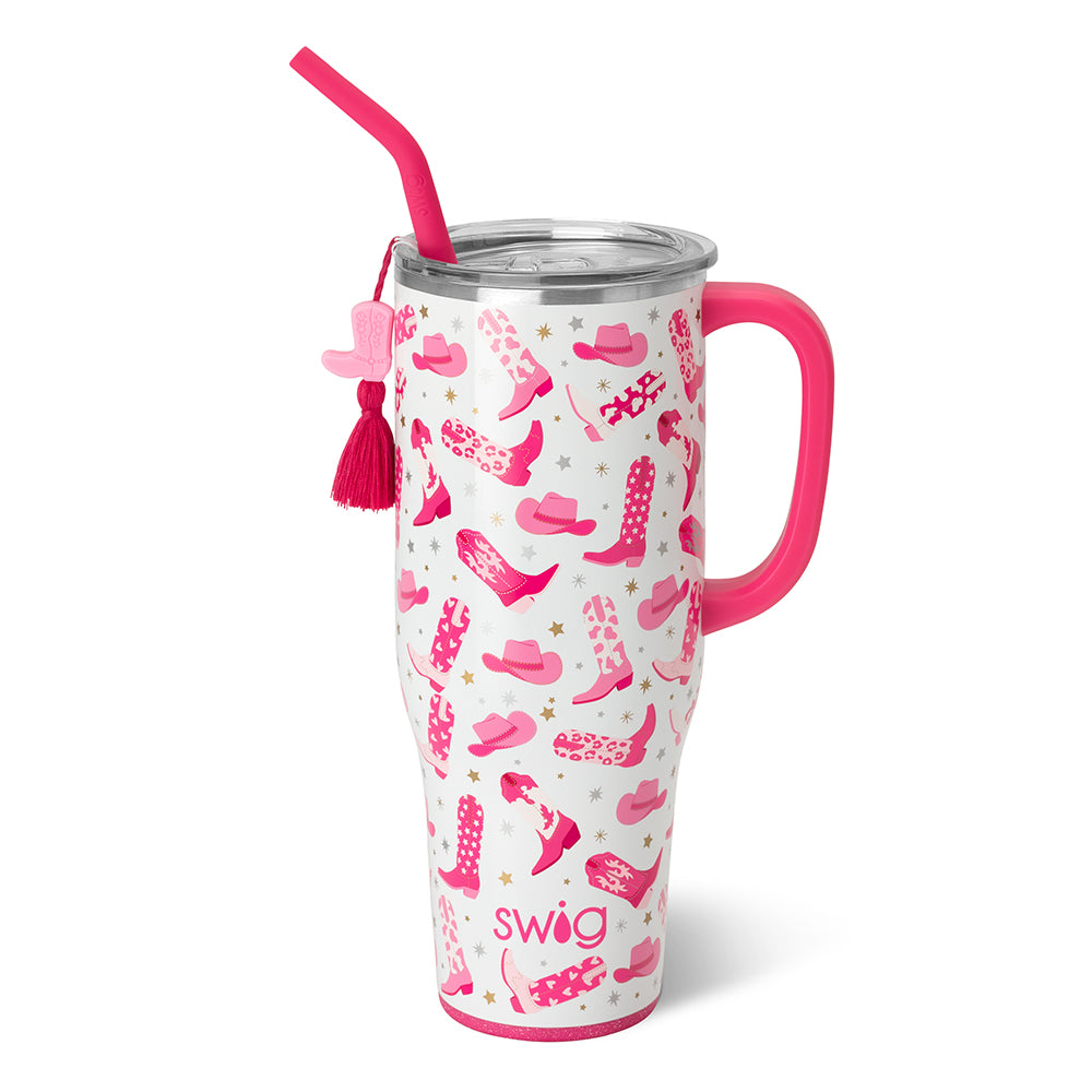 Let's Go Girls Mega Mug 40oz - Large Insulated Tumbler with Lid & Straw - Perfect for Coffee, Tea & Cold Drinks - Great for Office, Gym & Outdoor Activities