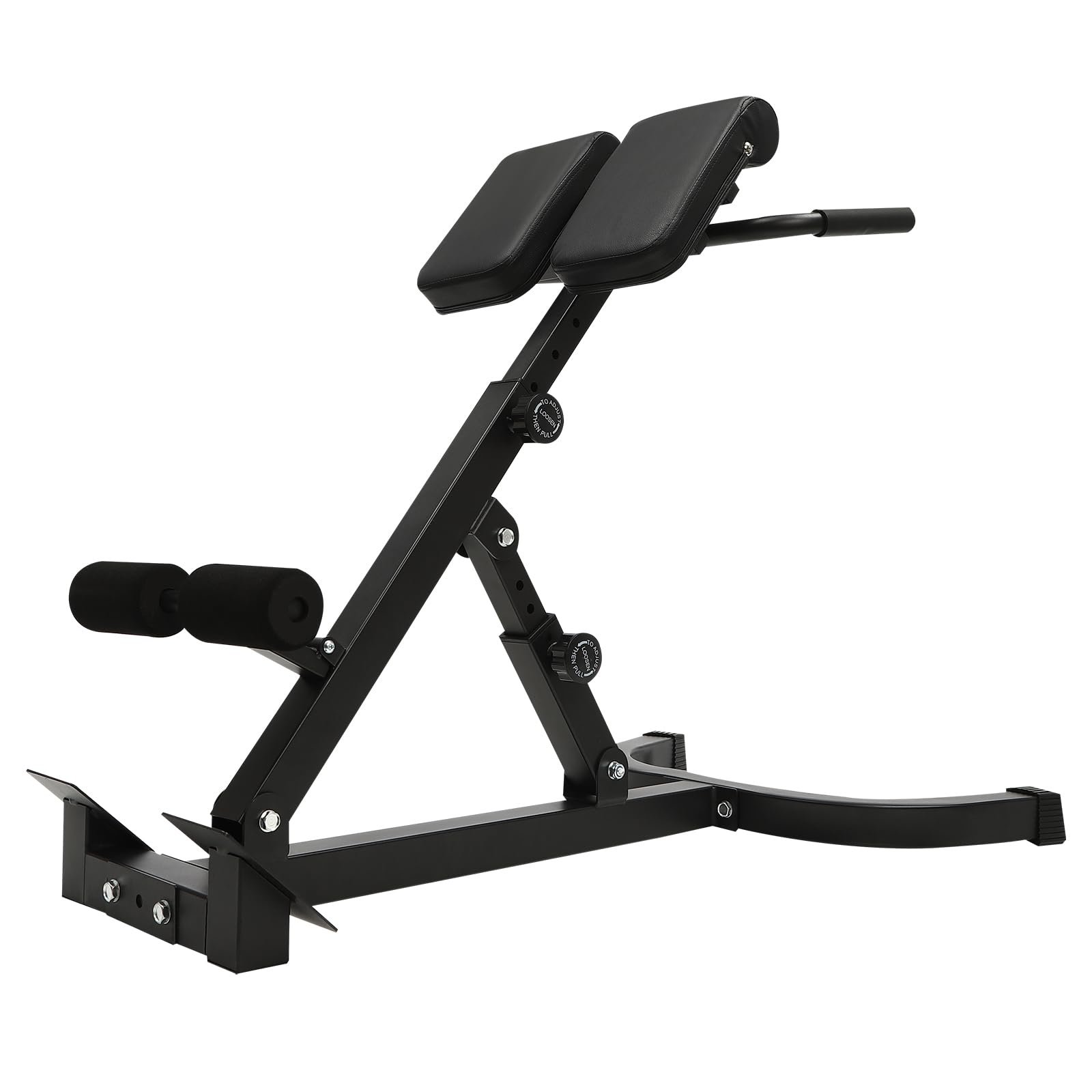 5-Level Adjustable Hyperextension Roman Chair - Back Extension Machine for Glute, Hamstring & Ab Workouts - Home Gym Sit-Up Bench - Perfect for Core Training & Strength Exercises