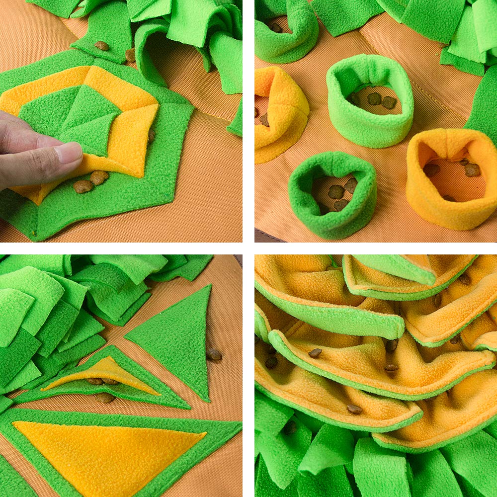 Interactive Snuffle Mat for Dogs - 28''x28'' Pet Feeding Puzzle Toy to Encourage Natural Foraging Skills | Slow Feeder & Mental Stimulation for Puppies & Adult Dogs | Perfect for Mealtime Enrichment & Indoor Play