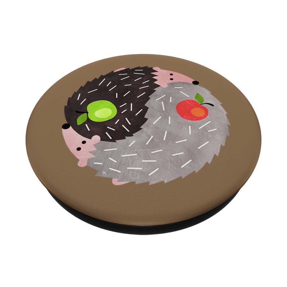 Yin Yang Hedgehog Cute Funny Phone Grip & Stand - Perfect Gift for Nature Lovers - Ideal for Phones, Tablets, and Outdoor Adventures
