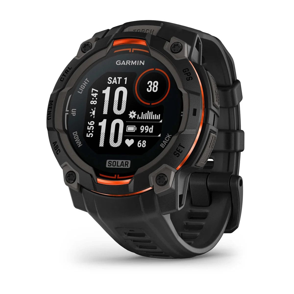 Garmin Instinct® 3 - Rugged GPS Smartwatch with Heart Rate Monitor, Multi-Sport Tracking & Solar Charging - Perfect for Hiking, Running, Cycling & Outdoor Adventures