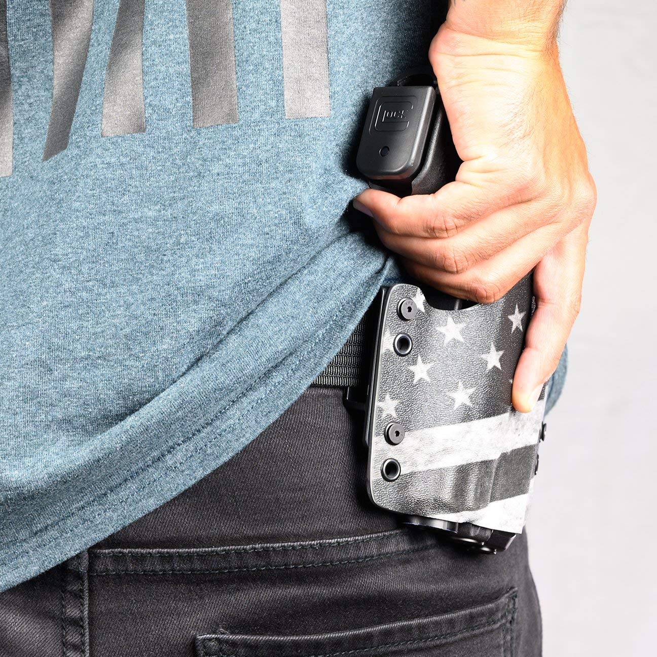 R&R Holsters: Black OWB Kydex Holster for Concealed Carry - Outside The Waistband Gun Holster for Pistols & Revolvers - Perfect for Range Training, Hunting & Everyday Carry