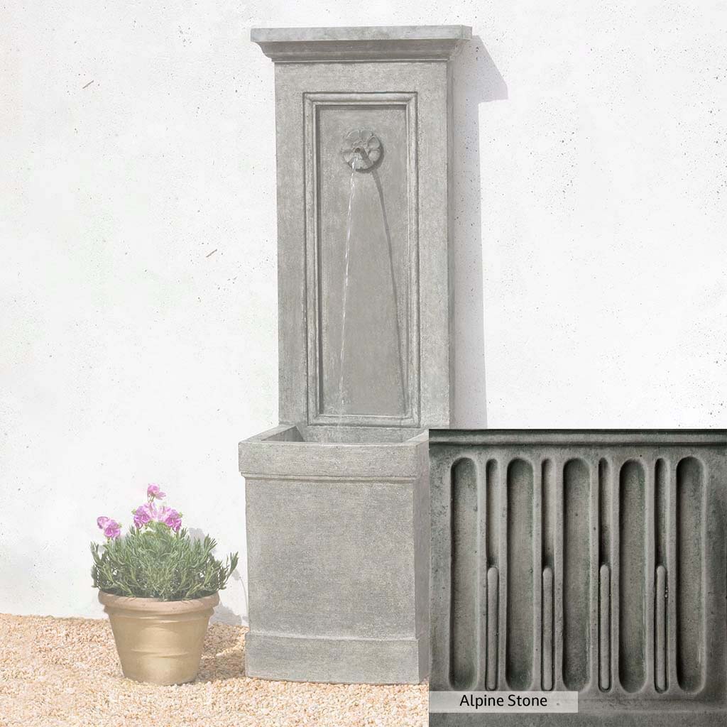 Campania International Auberge Wall Fountain - Outdoor Garden Water Feature for Patio, Yard & Landscape Decor | Relaxing Waterfall Sounds for Backyard Oasis