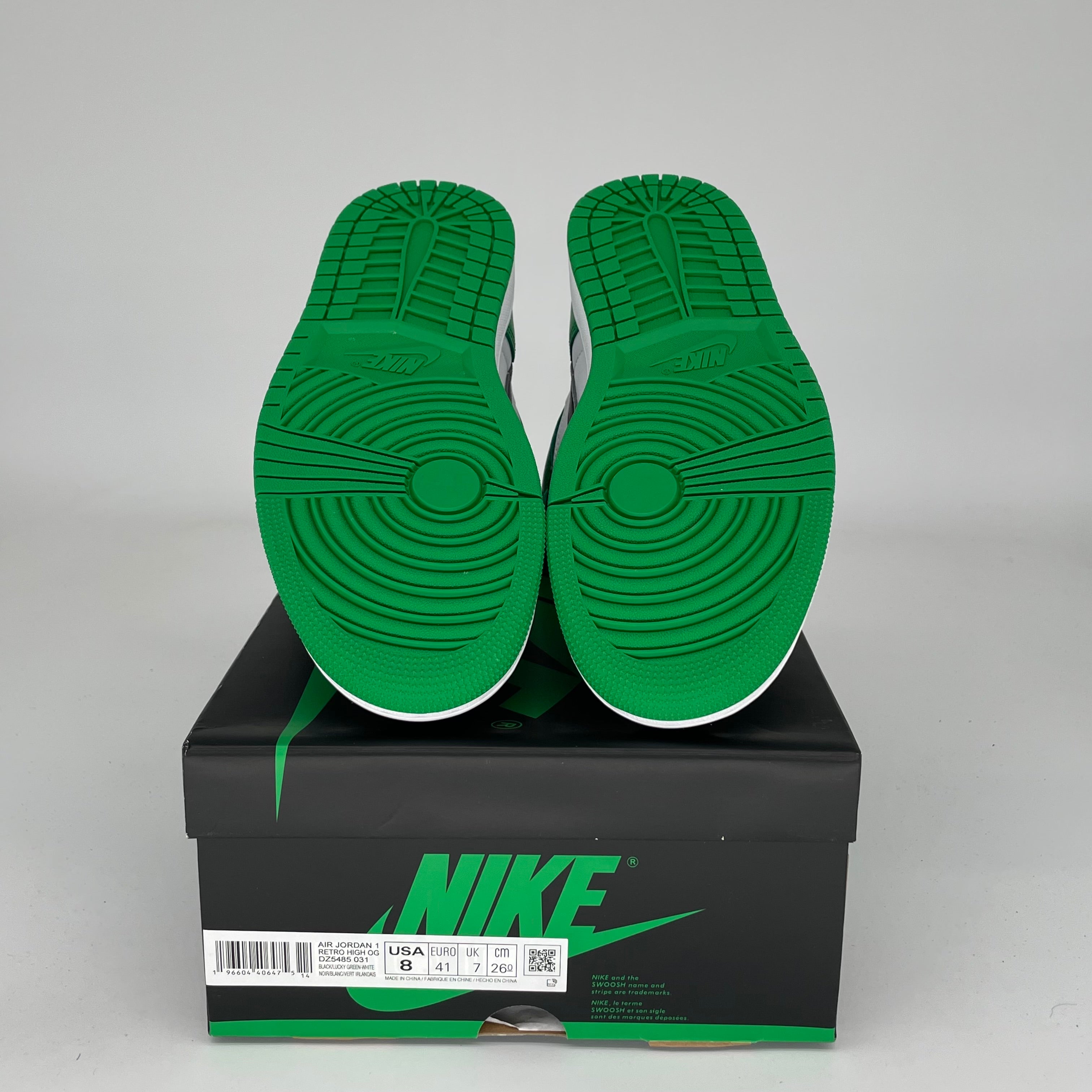 AIR JORDAN 1 LUCKY GREEN Men's Basketball Shoes - Size 8 (DZ5485-031) - Retro High Top Sneakers for Streetwear & Casual Style