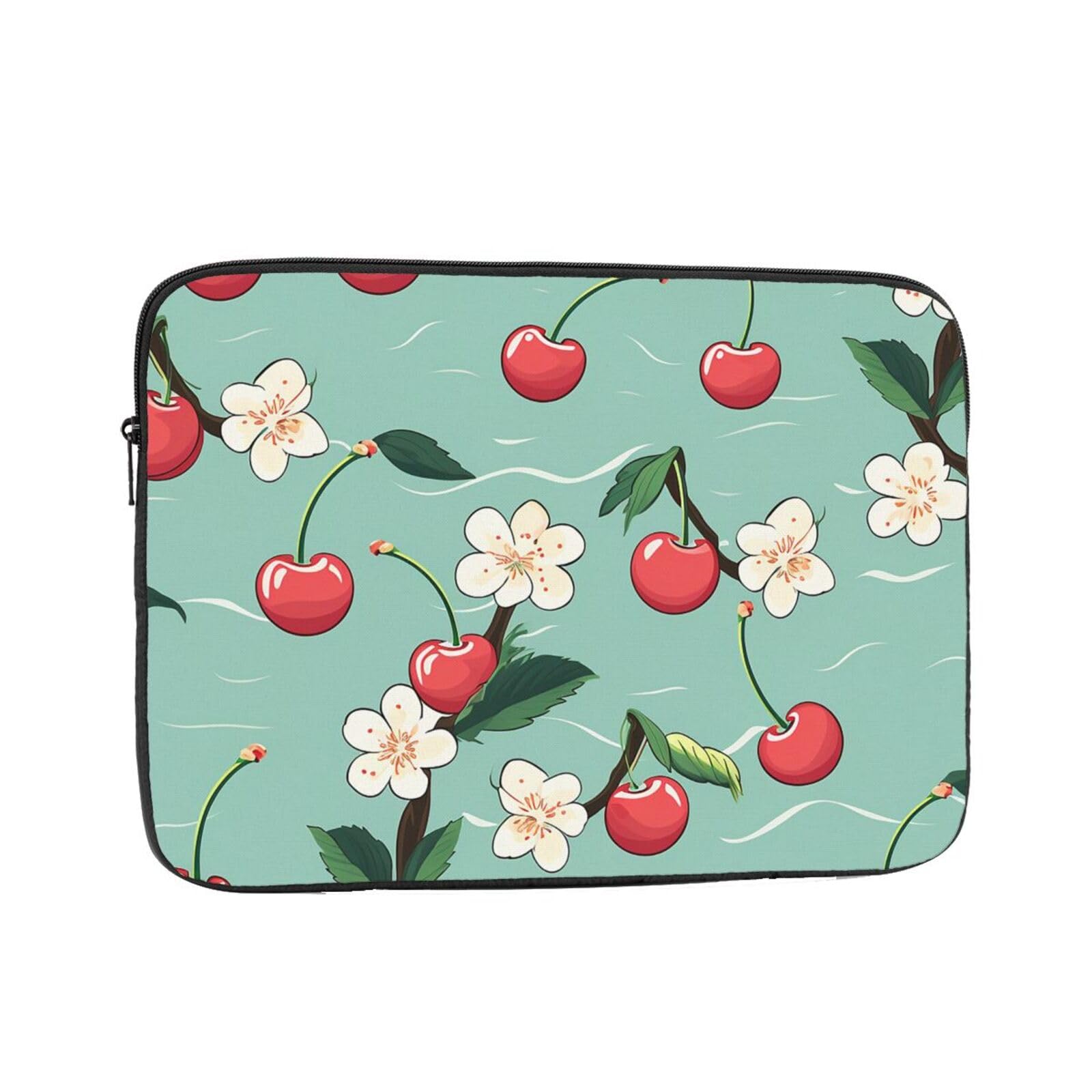 Stylish Cherry Print Laptop Sleeve - Shockproof & Portable 13-15 Inch Laptop Case - Protective Computer Bag Cover for MacBook Air/Pro, Dell, HP - Perfect for Work, School & Travel