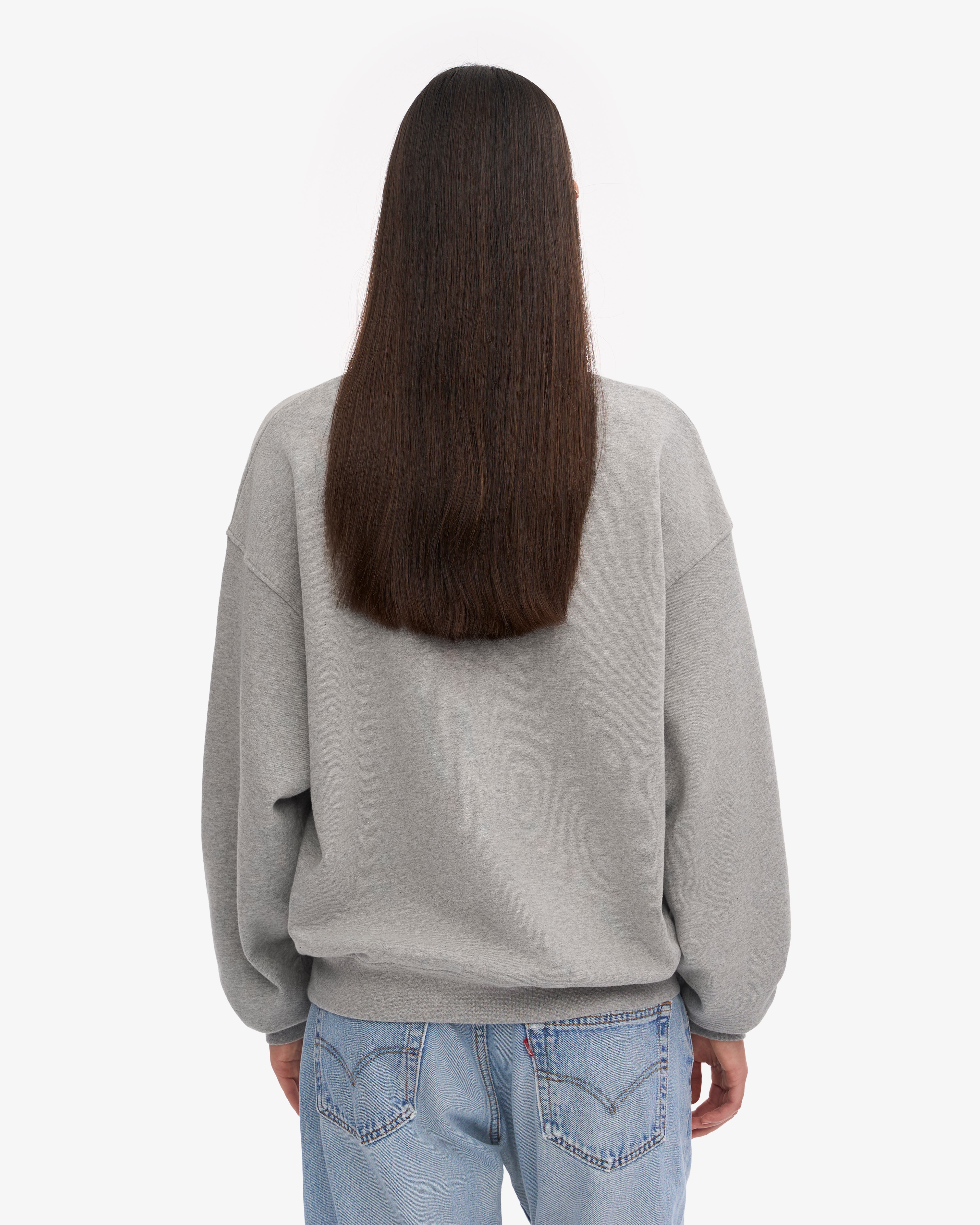 Organic Oversized Crewneck Sweatshirt - Heather Grey | Soft & Comfortable Unisex Pullover for Casual Wear & Loungewear