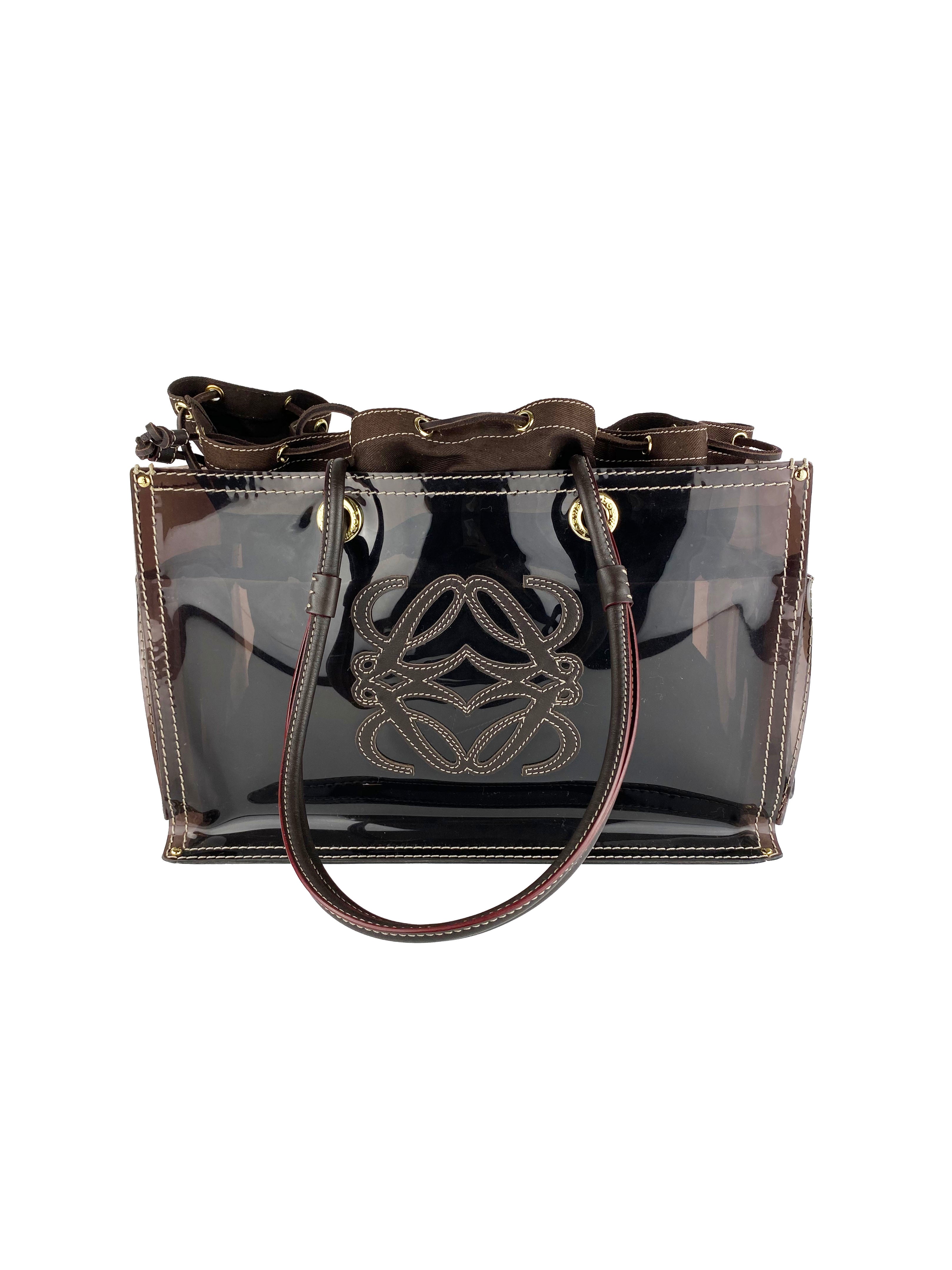 Loewe Amazona Leather Tote Bag for Women - Premium Brown Handbag for Work, Travel & Everyday Use