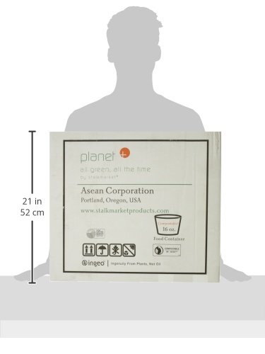 Eco-Friendly 100% Compostable PLA Laminated Food Containers - 16oz (500 Count) | Biodegradable Takeout Boxes for Restaurants, Catering & Meal Prep | Sustainable Disposable Food Storage Solution