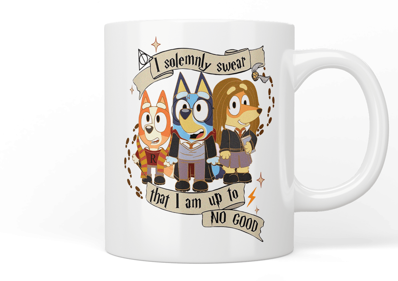 Bluey Harry Potter Inspired Coffee Mug - Perfect for Tea, Hot Chocolate & Gifts for Kids & Adults - Cute Cartoon Character Drinking Cup for Home, Office & Collectors