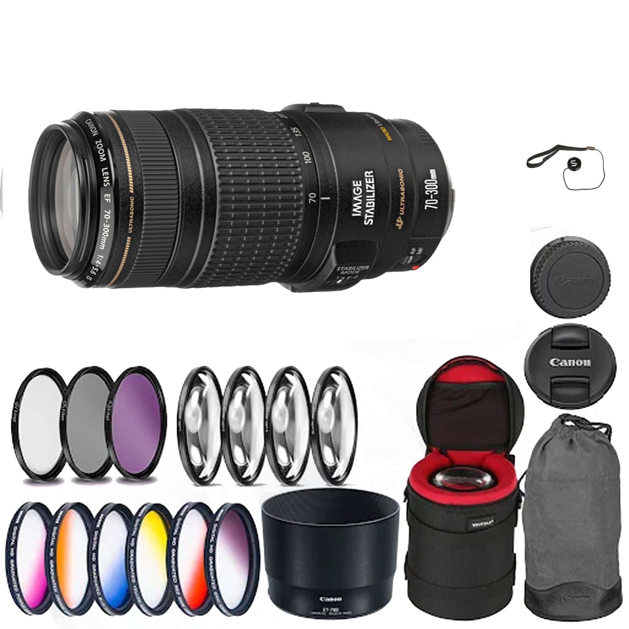 Canon EF 70-300mm f/4-5.6 IS USM Telephoto Zoom Lens with Professional Carrying Case - Perfect for Wildlife, Sports & Travel Photography
