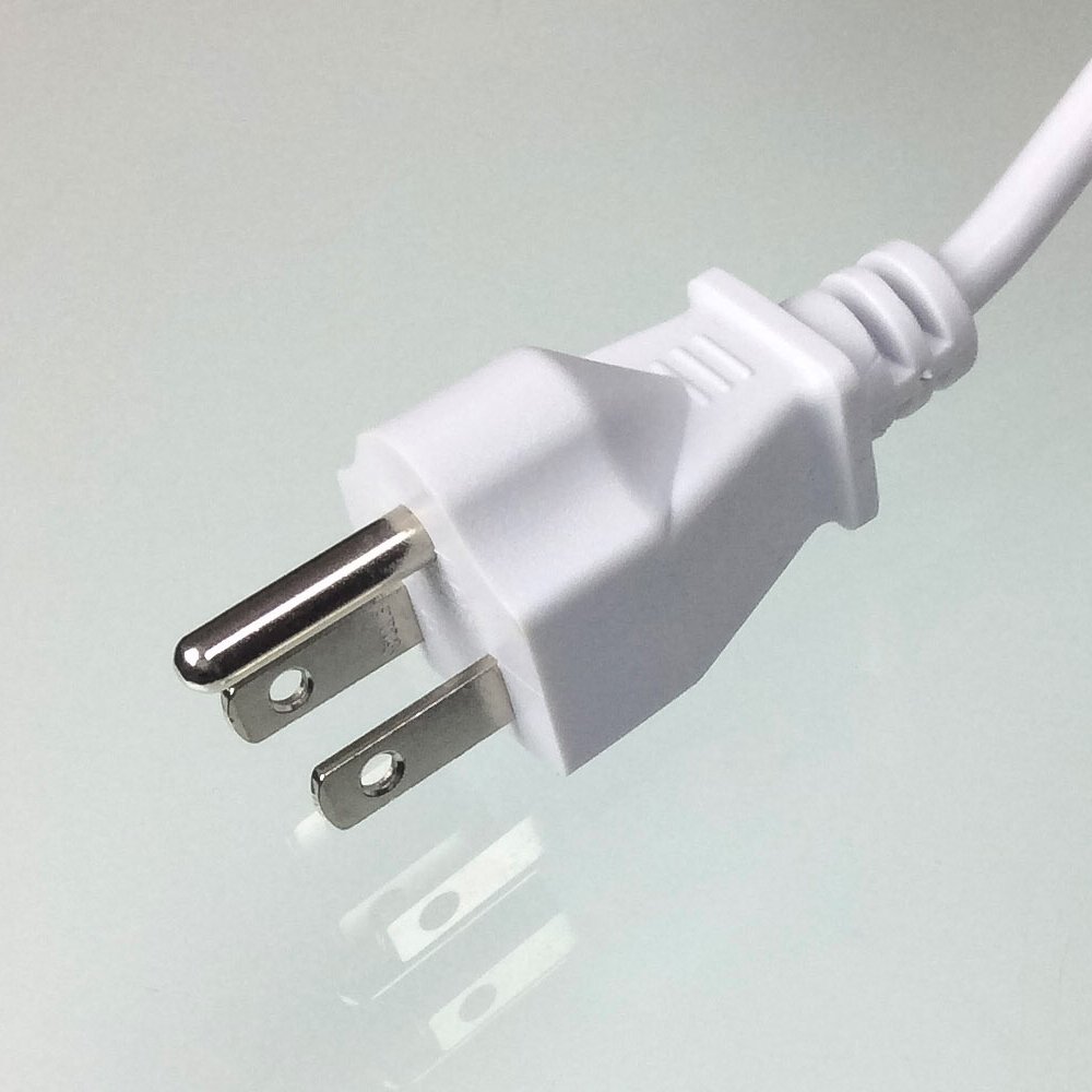 15Ft Extra Long White AC Power Cord Cable - Pure Copper Wire Core for Computer, TV, Printer, Monitor - Durable & Safe Power Supply for Home & Office Use