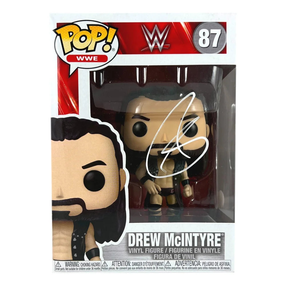 Drew McIntyre Signed Funko Pop #87 with JSA COA - Authentic WWE Autographed Collectible - Perfect for Wrestling Fans, Display & Memorabilia Collection