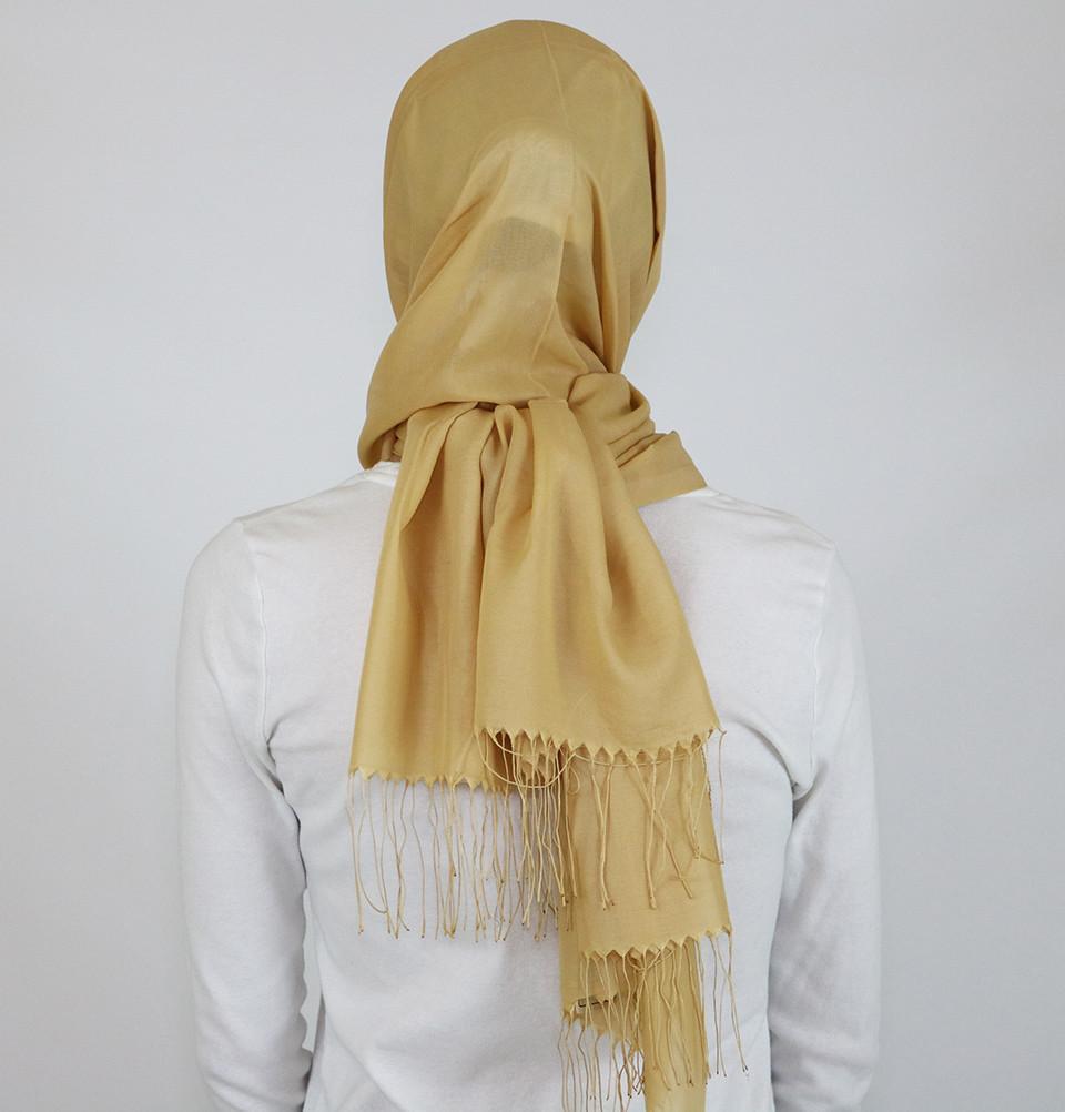 Aker Ince Hijab Shawl #361 Yellow - Modest Muslim Headscarf for Women, Lightweight & Breathable - Perfect for Daily Wear, Prayer, and Special Occasions