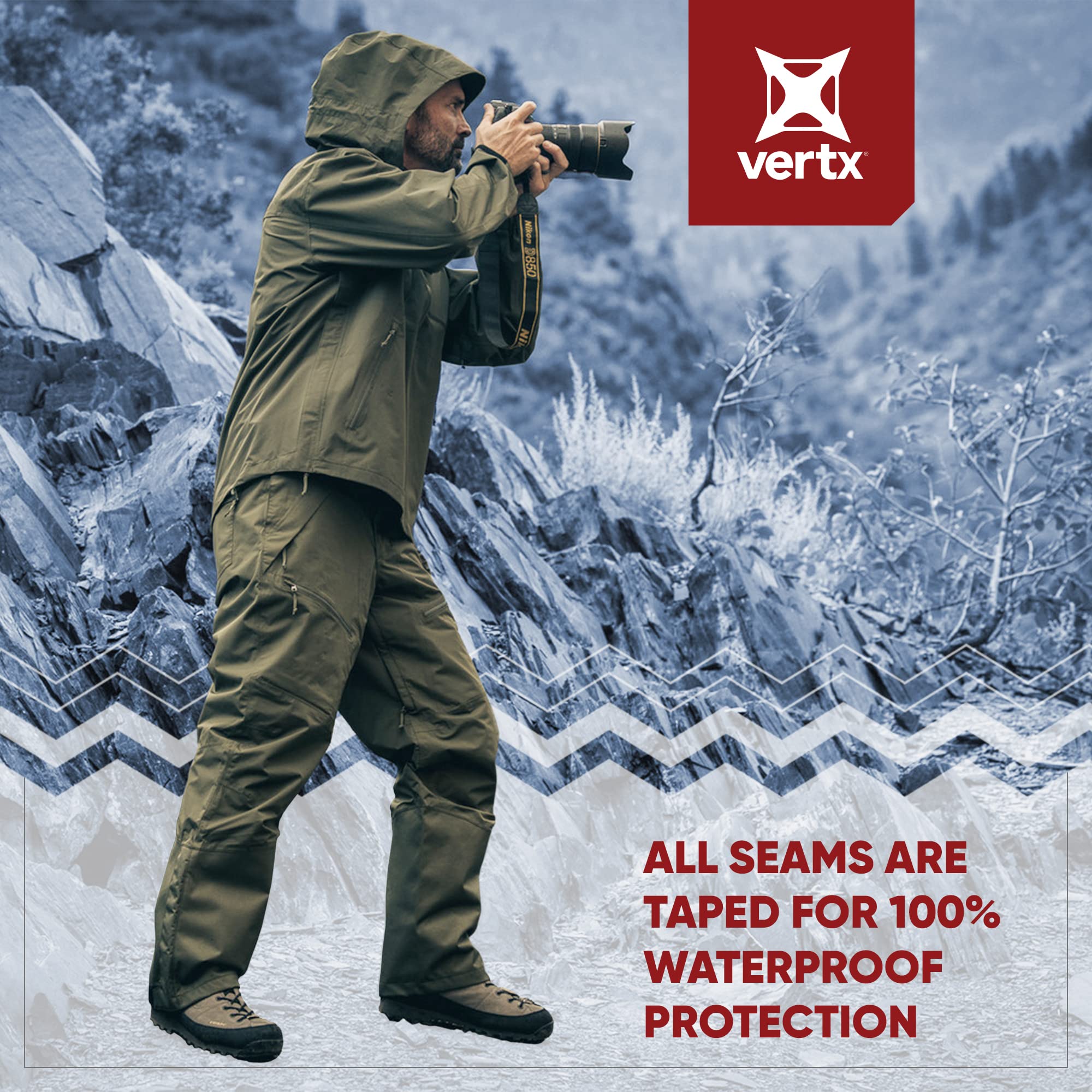 Vertx Men's Integrity Shell Tactical Pants - Windproof & Waterproof Rain Pants for Combat, Hunting & Outdoor Activities | Tactical Gear for Hiking, Camping & Extreme Weather Protection
