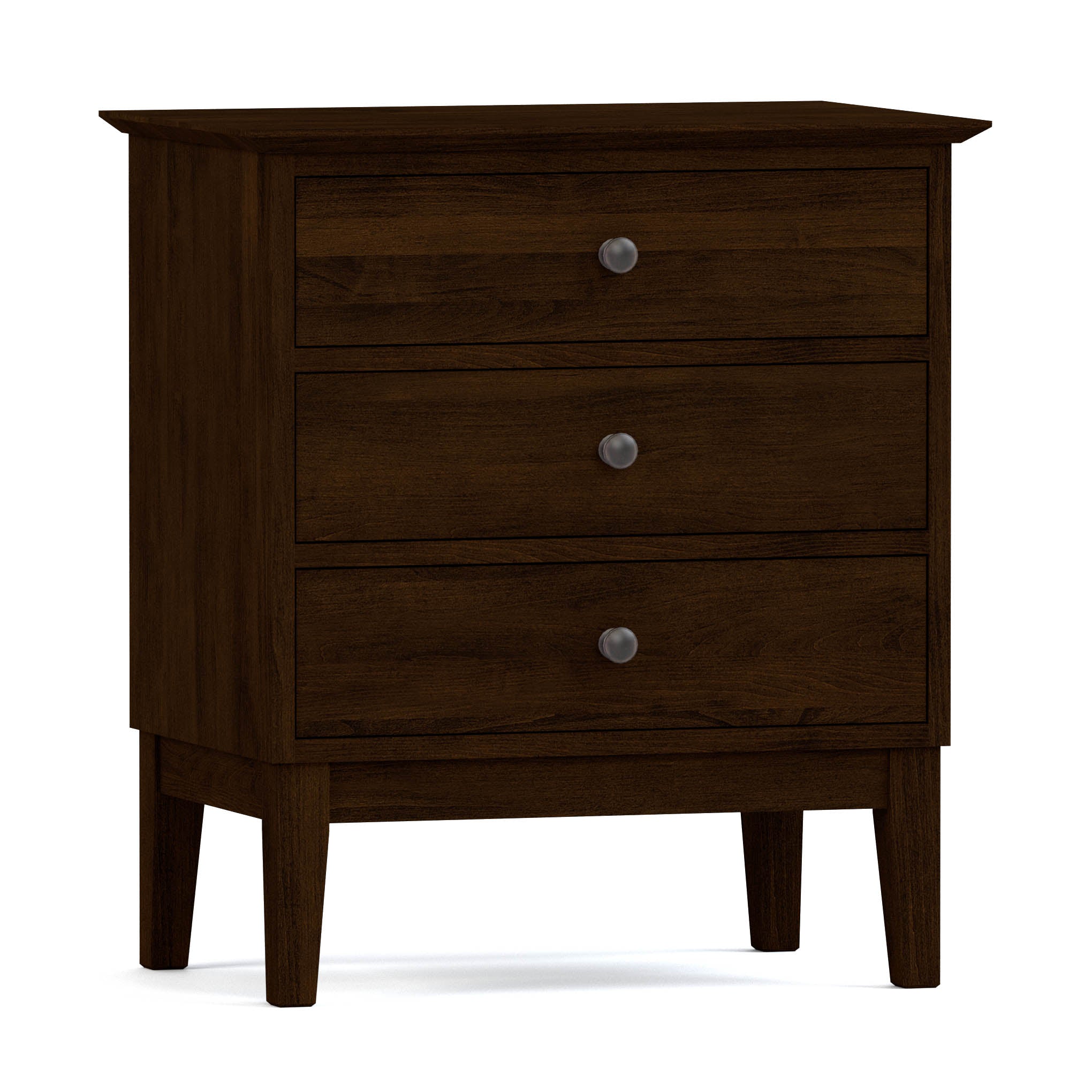 Gable Road 3-Drawer Nightstand - Modern Bedside Table with Storage for Bedroom, Living Room, or Office