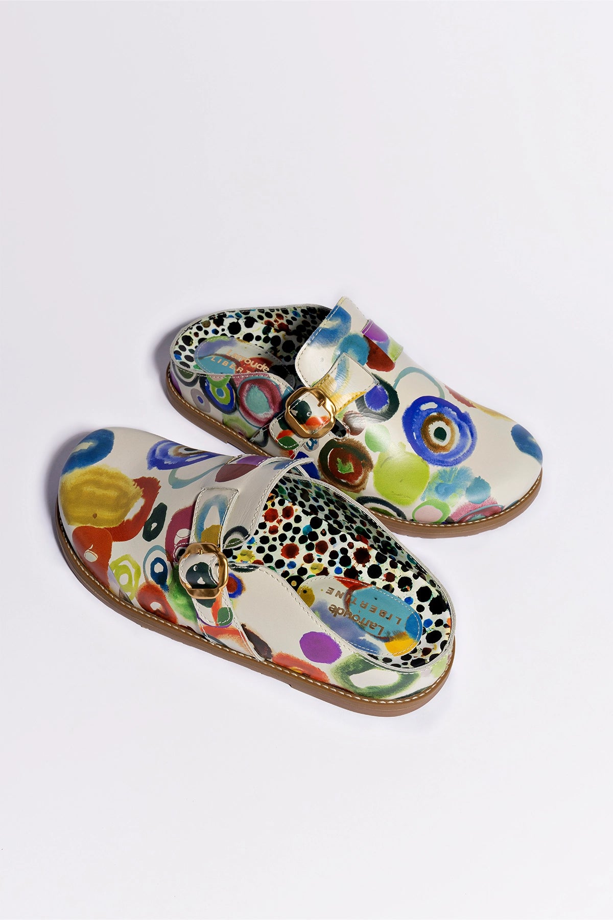 Larroudé x Libertine Milan Clog Shoes - JH Gouache Color - Comfortable & Stylish Women's Fashion Clogs for Casual Wear & Everyday Outfits