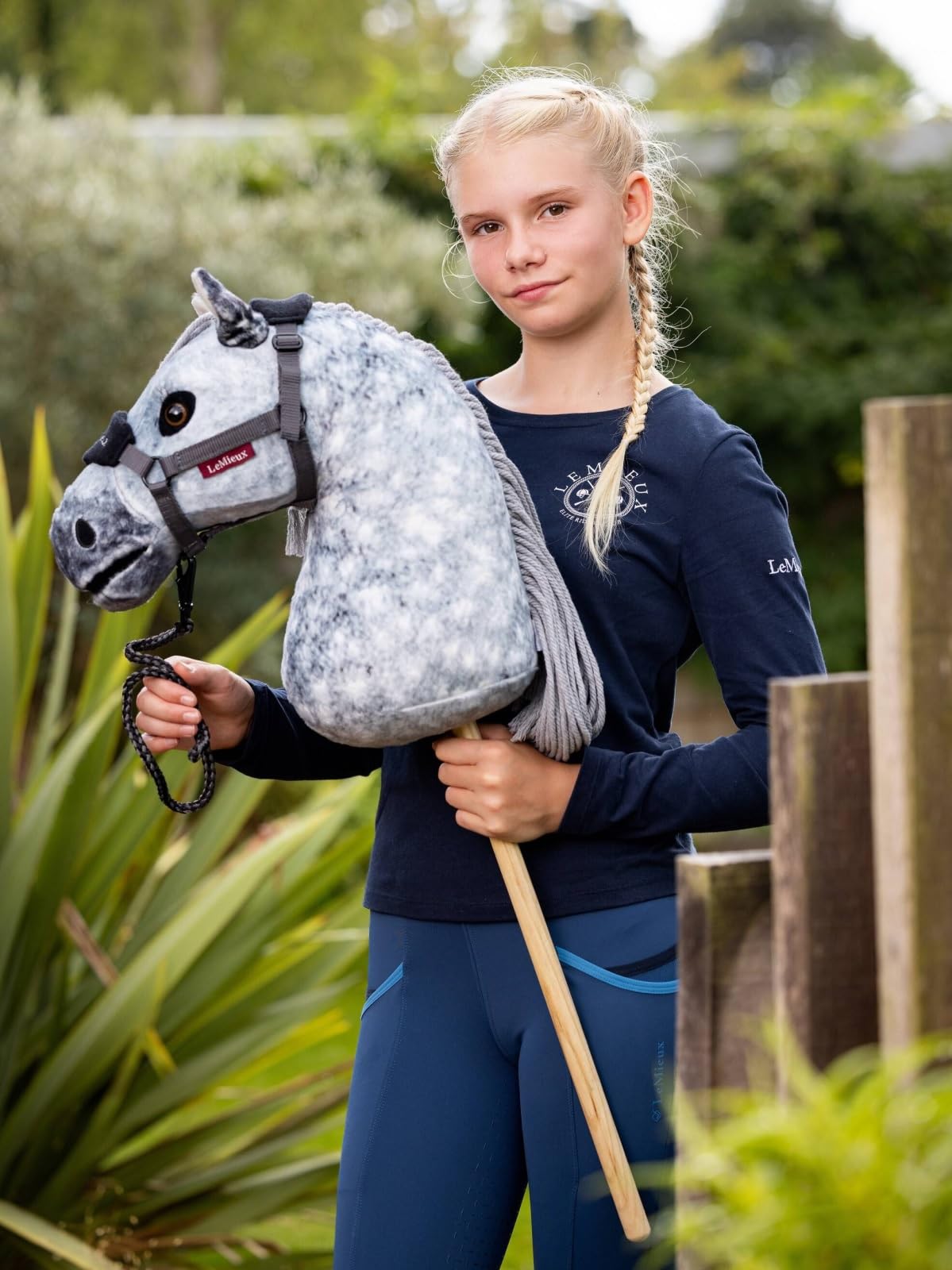 LeMieux Premium Hobby Horse Toy - Sam | Realistic Ride-On Plush Pony for Kids | Pretend Play, Birthday Gifts & Indoor/Outdoor Fun