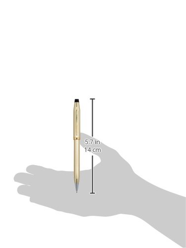Premium Cross Century II Refillable Ballpoint Pen - Medium Point 10K Gold-Filled Luxury Gift Box - Perfect for Business Gifts, Executive Writing & Collectors