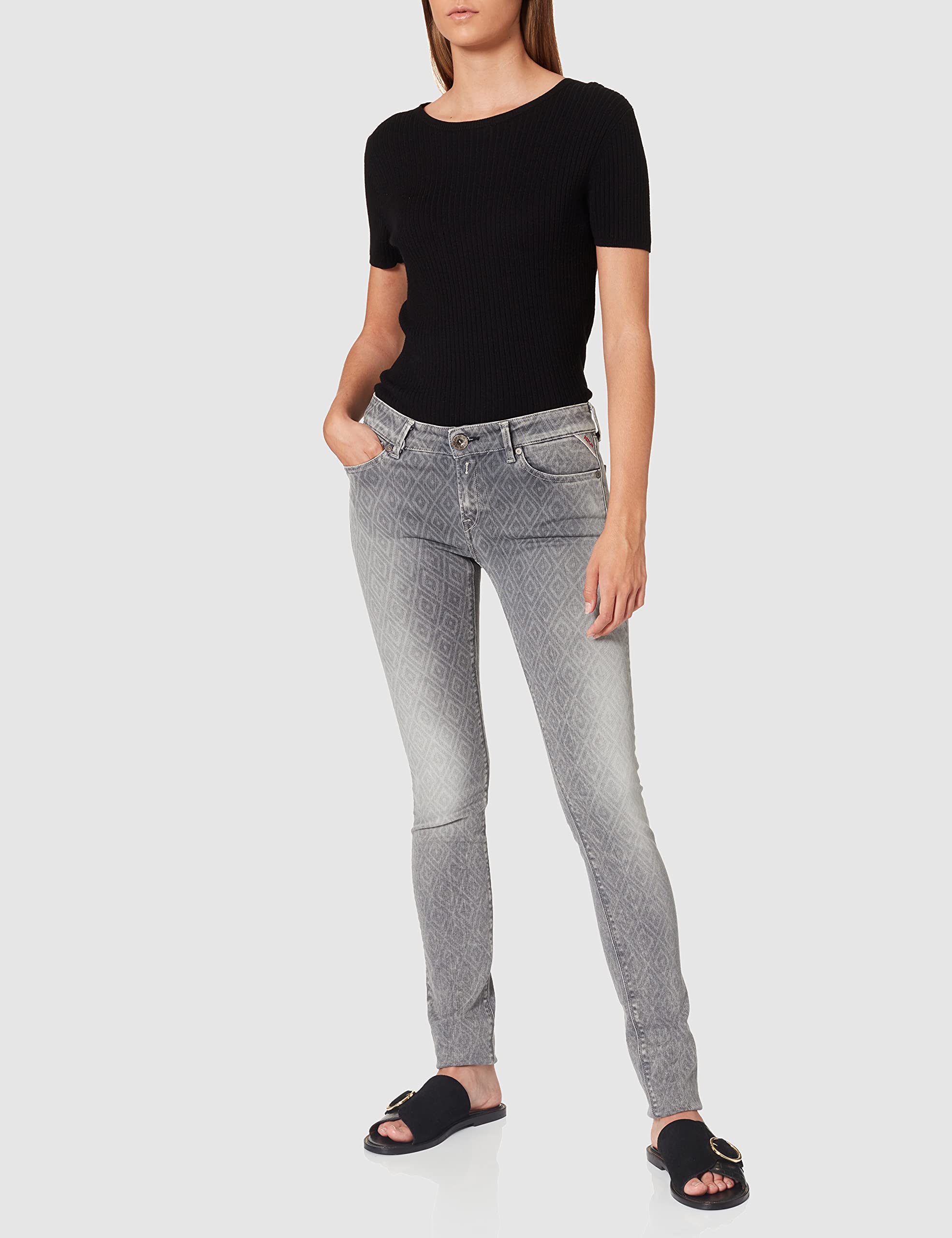 Replay Women's Skinny Jeans - High Waist Stretch Denim Pants for Slim Fit & Comfort | Perfect for Casual Wear, Office & Night Out